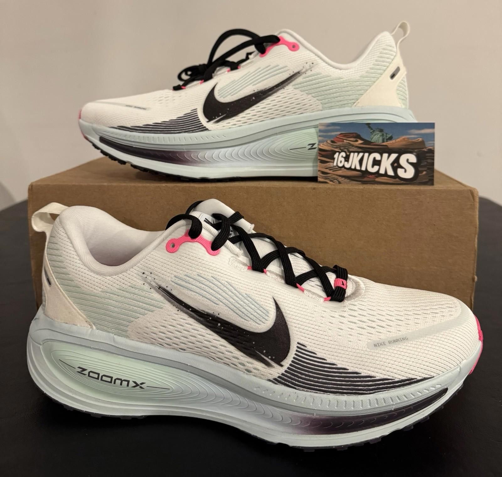 Nike Size 9.5M- Nike Vomero 18 “White Glacier” Black Blue Pink Size US 10 / EU 43 - 1 Thumbnail