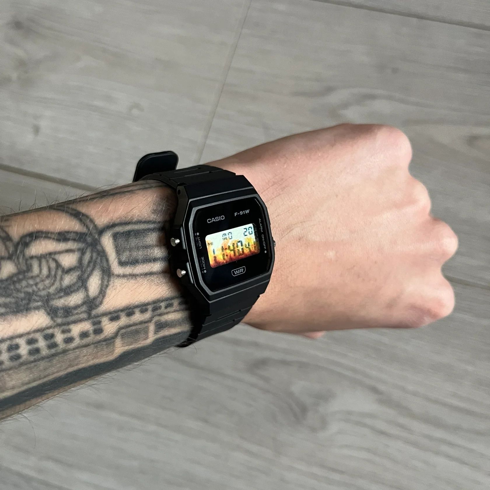 Casio Casio F-91W "Fireplace" Flame & Black Digital Watch Size ONE SIZE - 5 Thumbnail