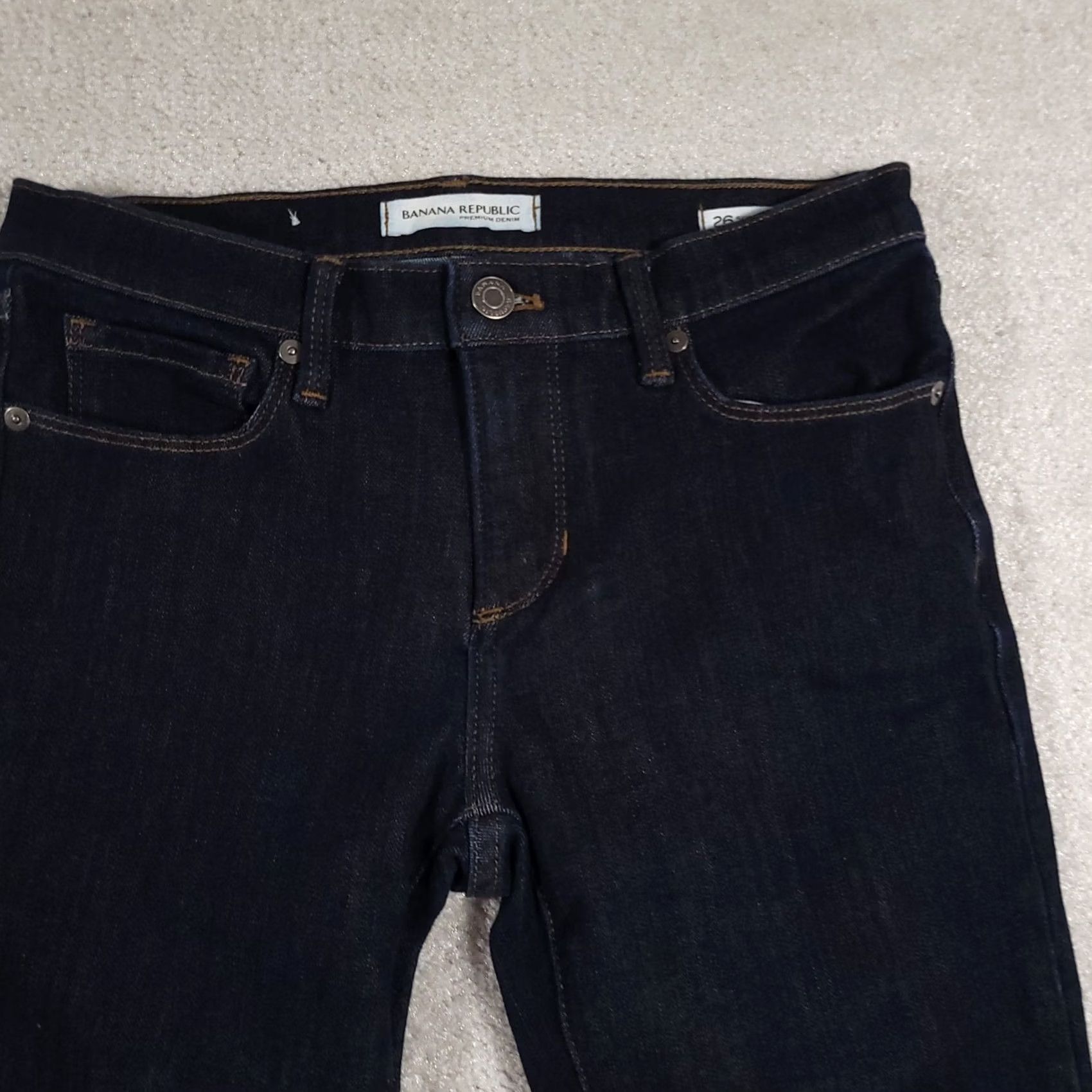 Banana Republic Banana Republic Jeans Womens 26 Skinny Ankle Stretch Dark Wash Denim Blue Slim Pockets Size 26" / US 2 / IT 38 - 3 Thumbnail