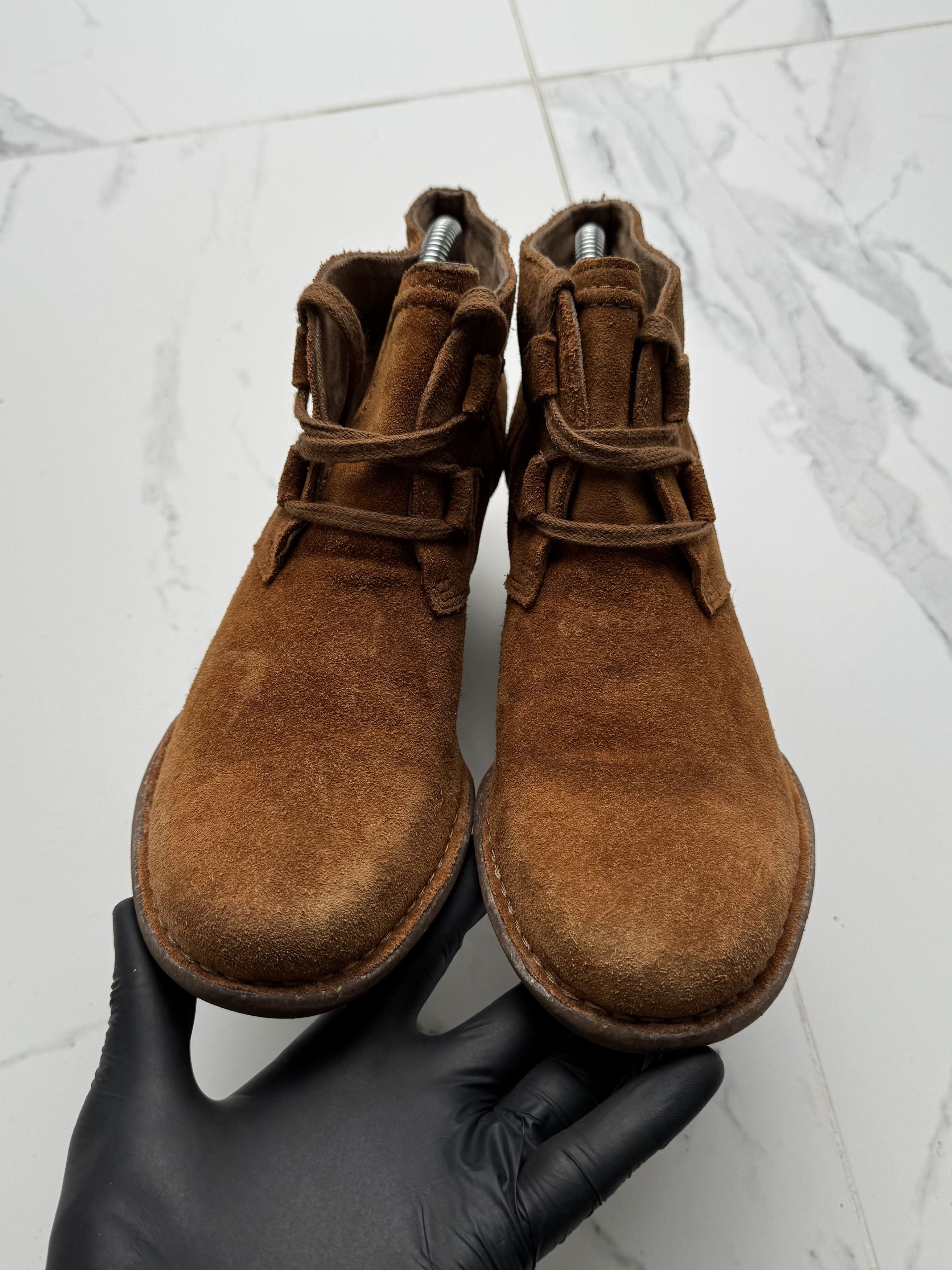 Vintage Vintage Suede Block Heel Ankle Boots Retro Lace Up Booties Size US 12 / IT 42 - 6 Thumbnail