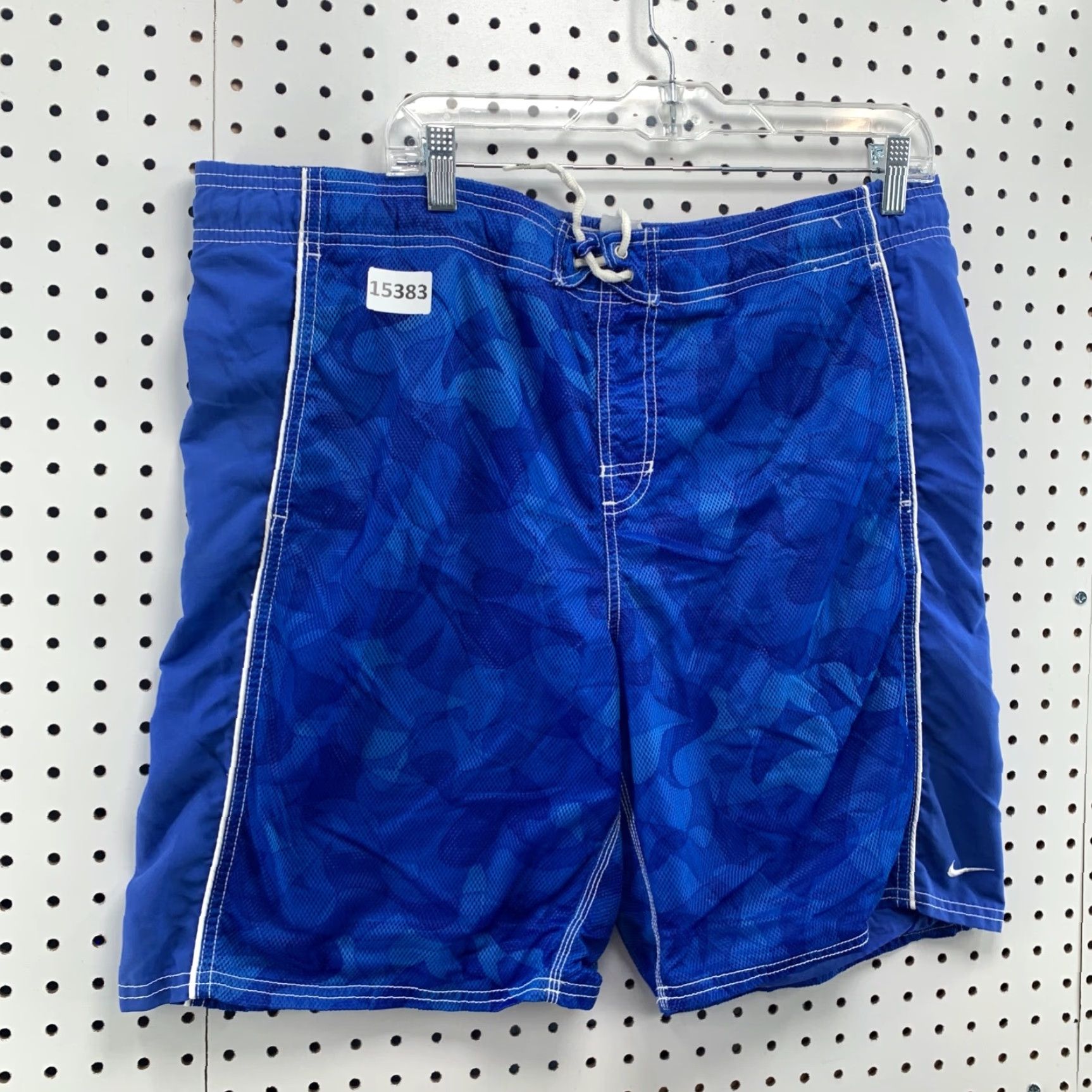Nike VINTAGE Nike Swim Trunks Board Shorts Blue Embroidered Swoosh 38X9 Men Size US 38 / EU 54 - 6 Thumbnail