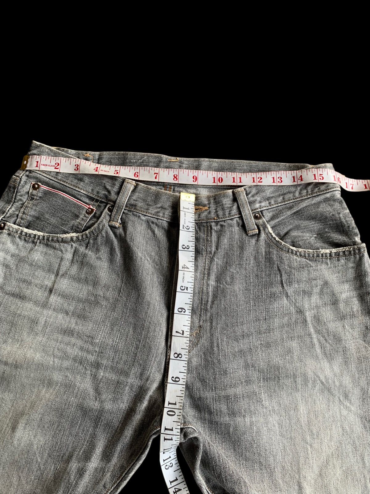 If Six Was Nine VINTAGE EDWIN 505S SELVEDGE FADED DISTRESSED SHORT DENIM Size US 32 / EU 48 - 20 Thumbnail
