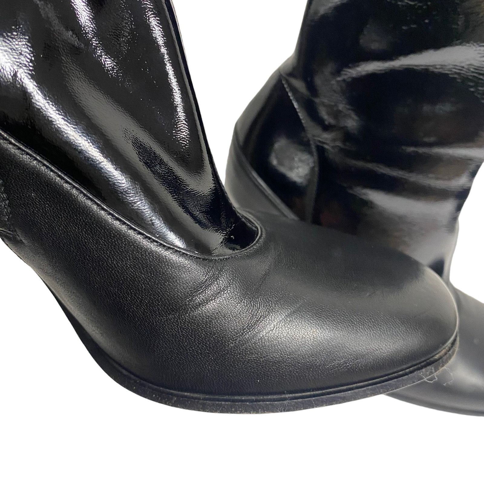Wandler Wandler Womens Size 7 Lesly Black Patent Leather Heel Boots Size US 7 / IT 37 - 10 Thumbnail