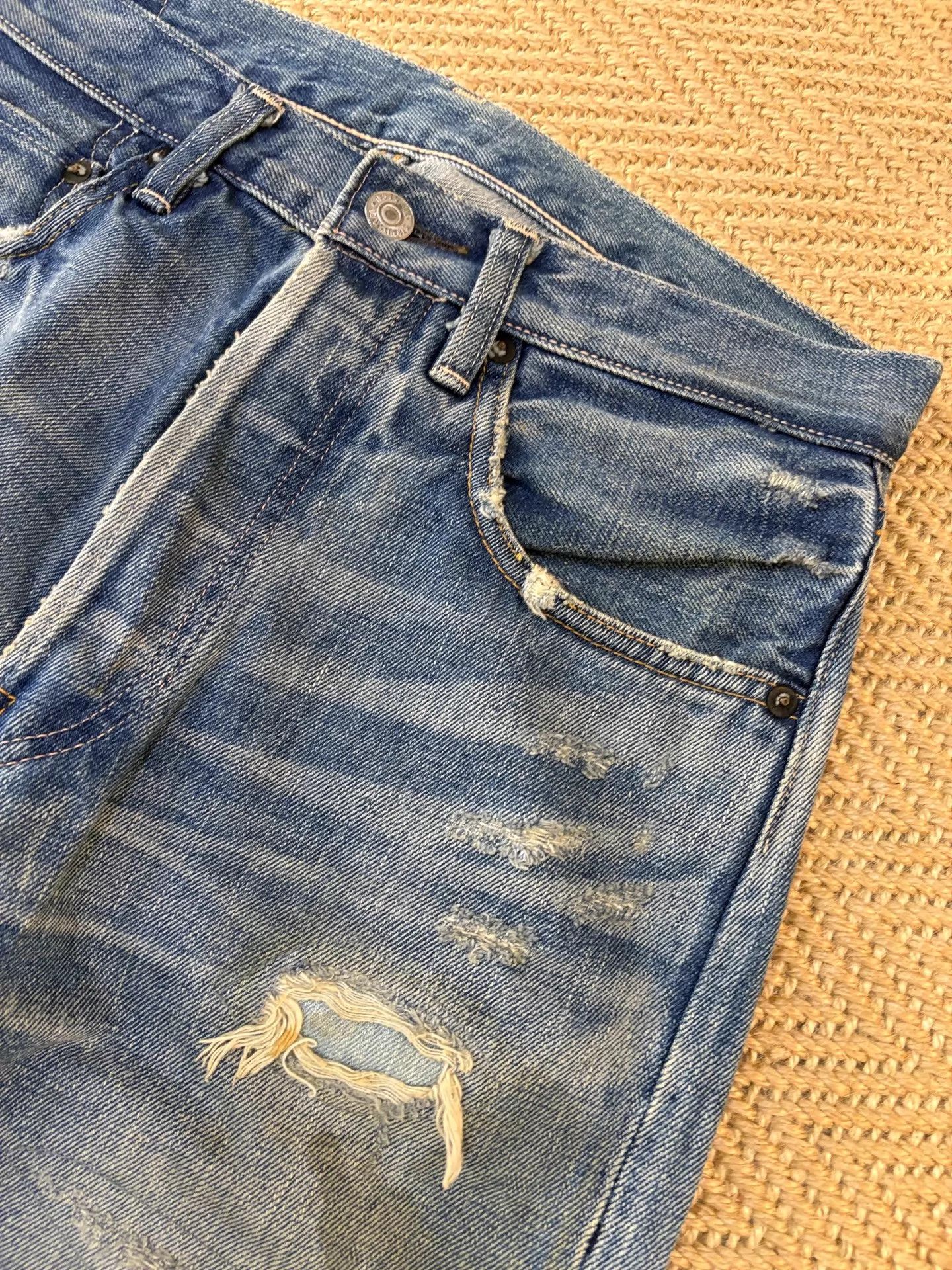 Levi's Levi's LVC 55501-0045 501XX Patched Battle Selvedge Jeans Size US 32 / EU 48 - 4 Thumbnail