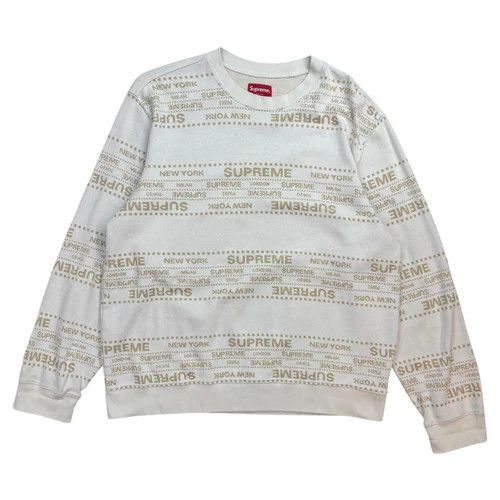Supreme Supreme Metallic Jacquard Crewneck White | Grailed 