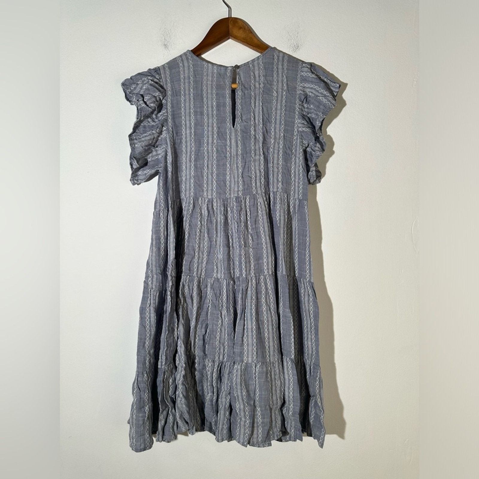 ELAN Elan Tiered Blue Grey Dress Size S / US 4 / IT 40 - 4 Thumbnail