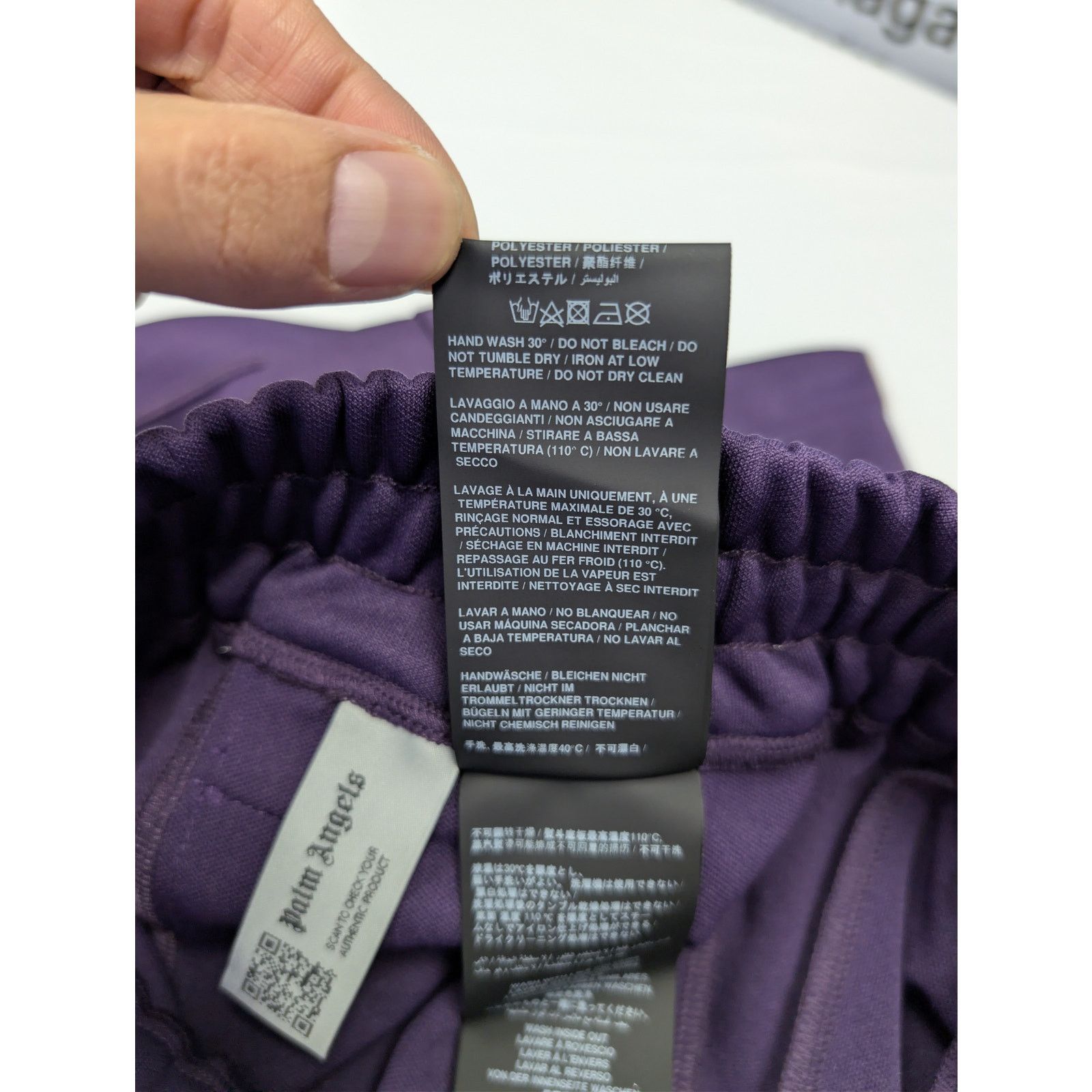 Palm Angels o1rshd1 Classic Logo Track Shorts in Dark Purple / Off-White Size US 32 / EU 48 - 16 Thumbnail