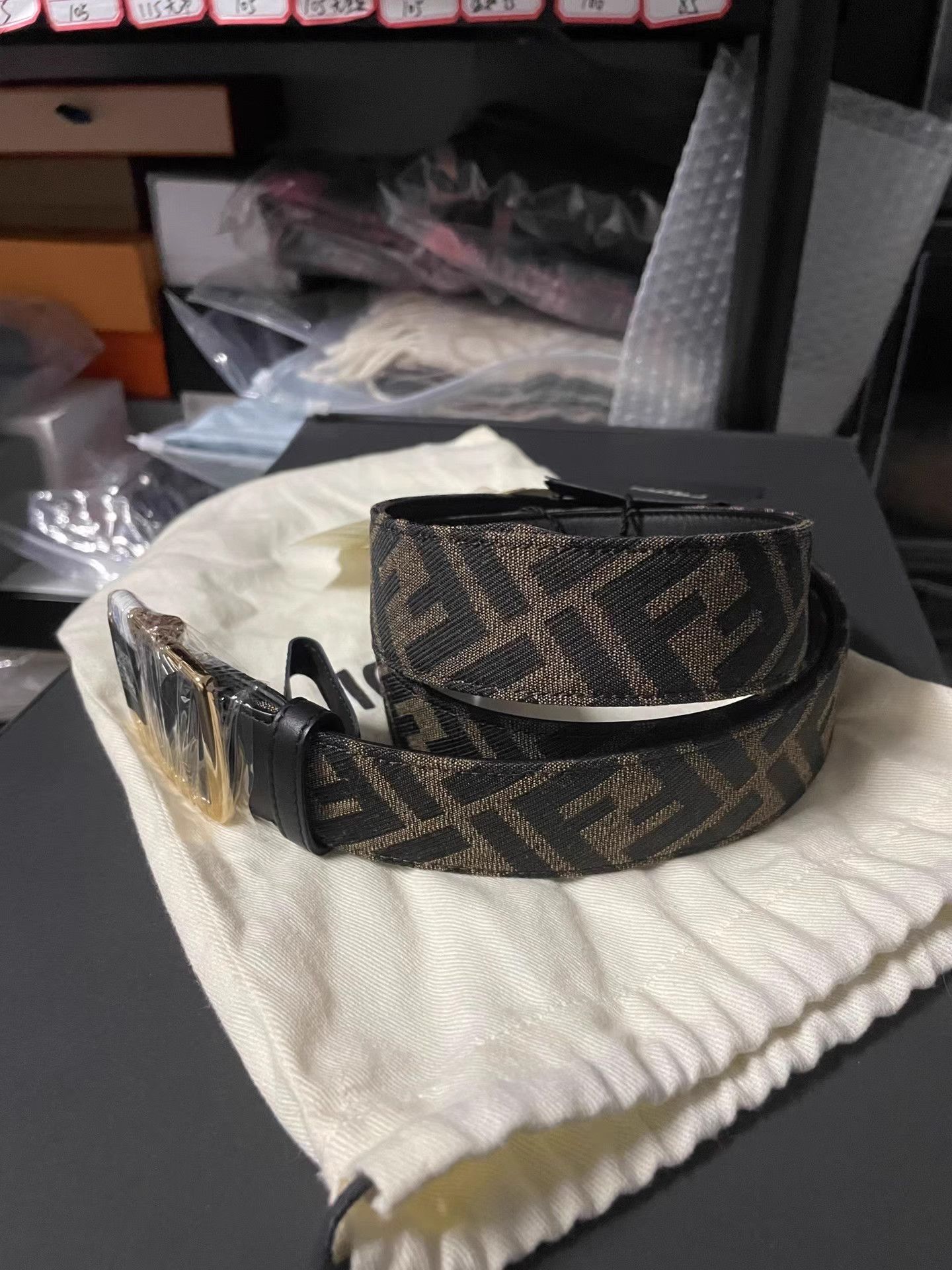 Fendi Fendi FF Logo Pin Buckle Belt K6 Size ONE SIZE - 1 Thumbnail