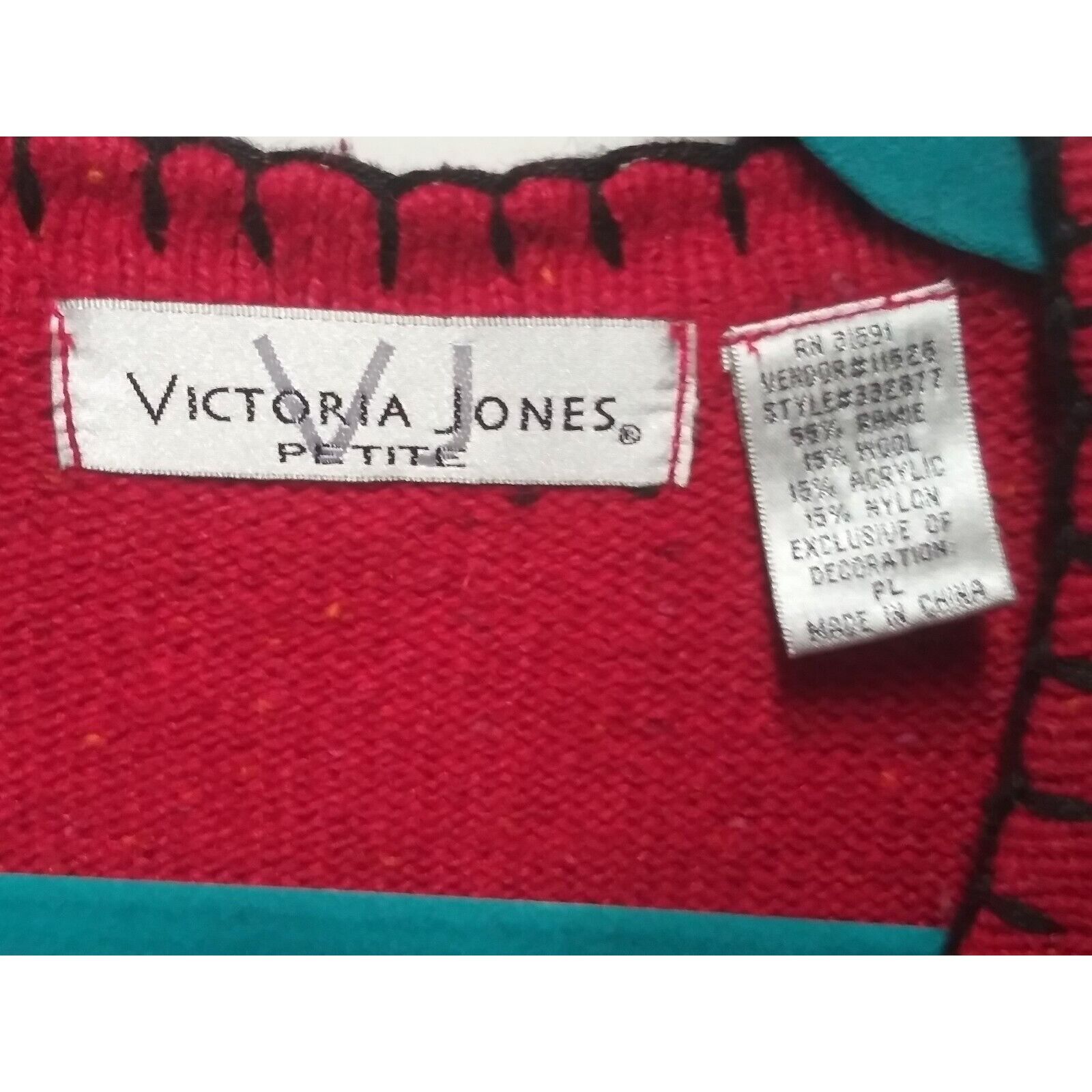 Vintage Victoria Jones Christmas Sweater Vest Red Angels Gift boxes Size L / US 10 / IT 46 - 7 Thumbnail