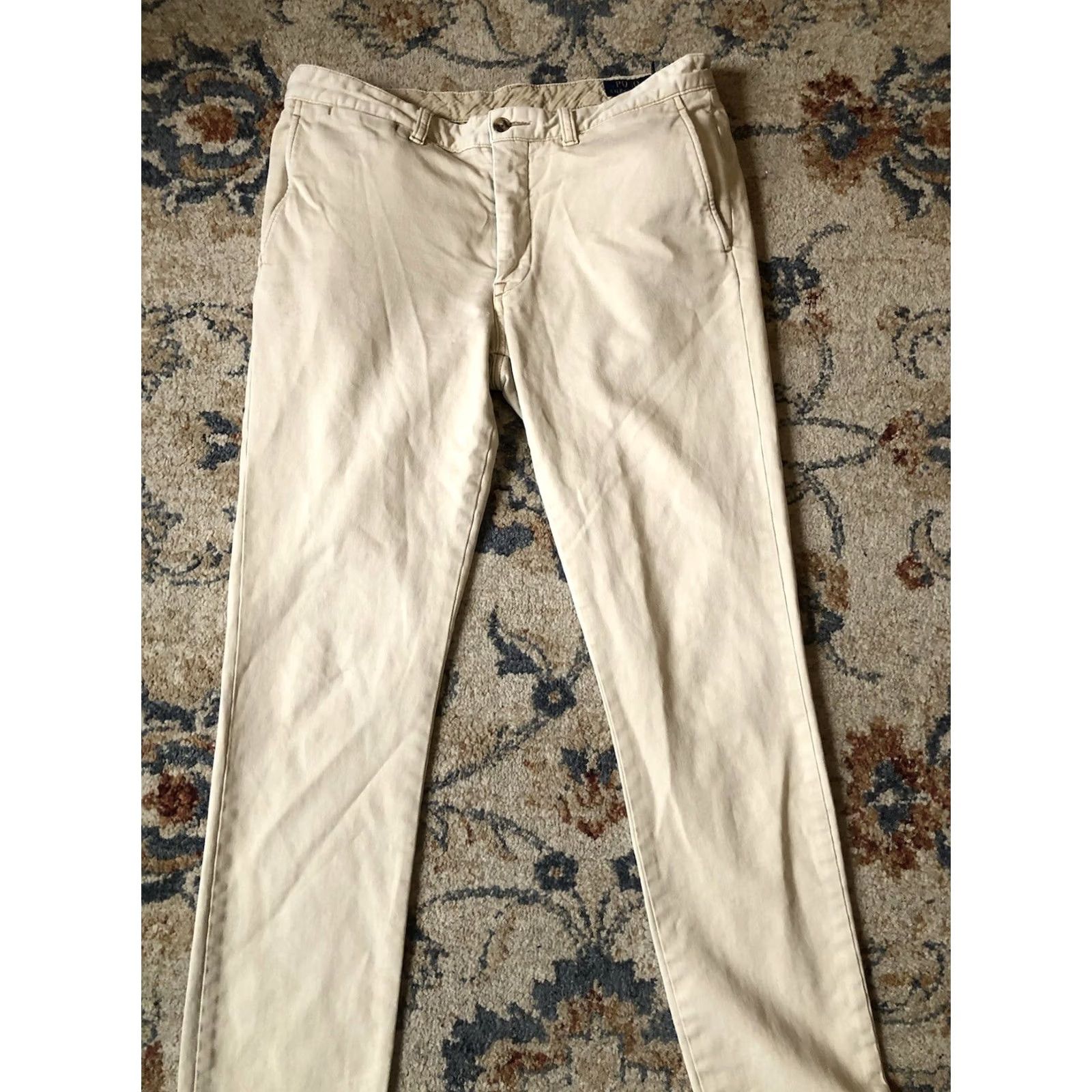 Polo Ralph Lauren Polo Ralph Lauren Chino Pants Mens 34x34 Tan Stretch Slim Fit Straight Size US S / EU 44-46 / 1 - 3 Thumbnail
