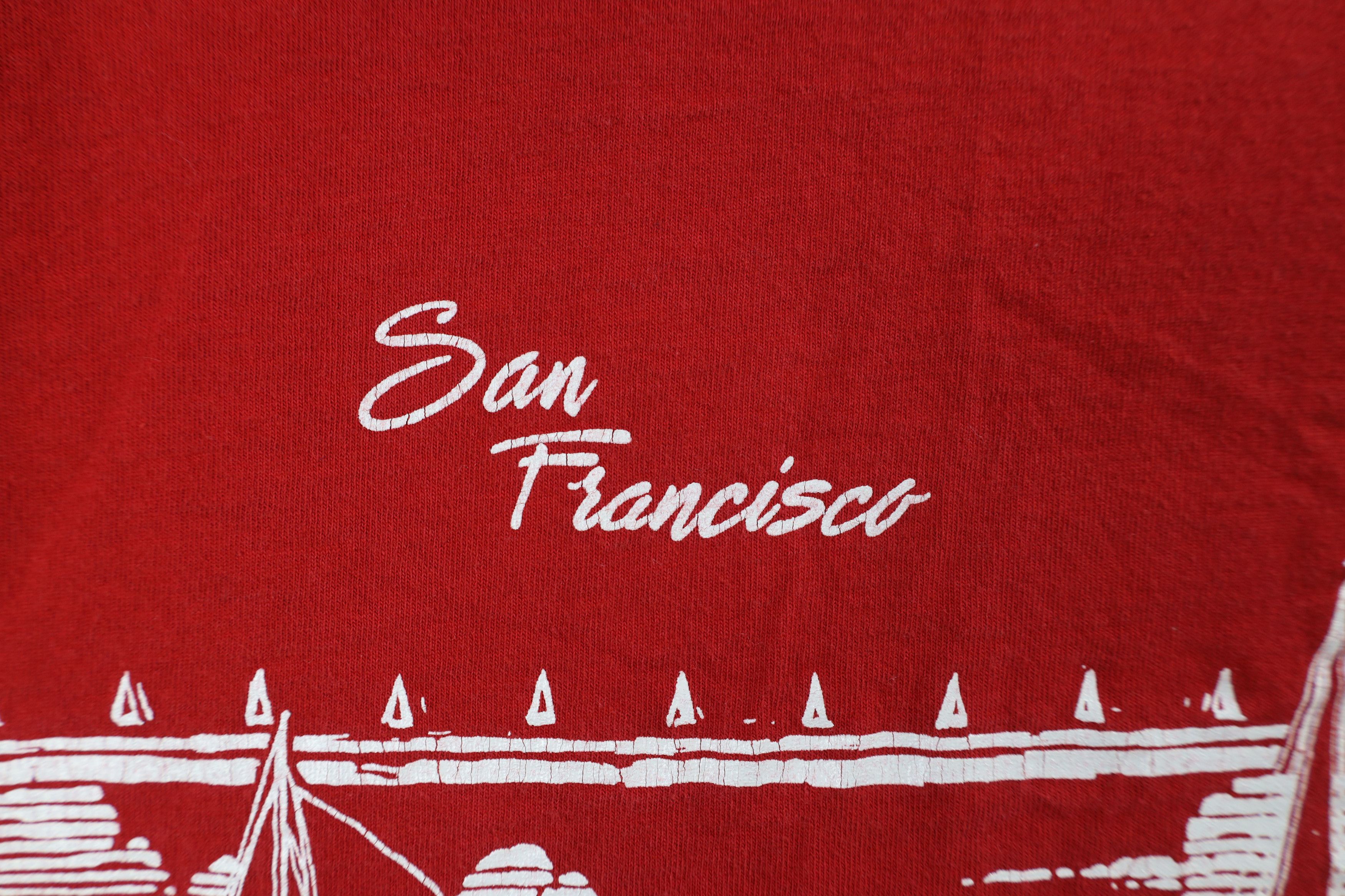 Vintage Vintage 80s San Francisco Mock Neck Long Sleeve T-Shirt USA Size US L / EU 52-54 / 3 - 5 Thumbnail