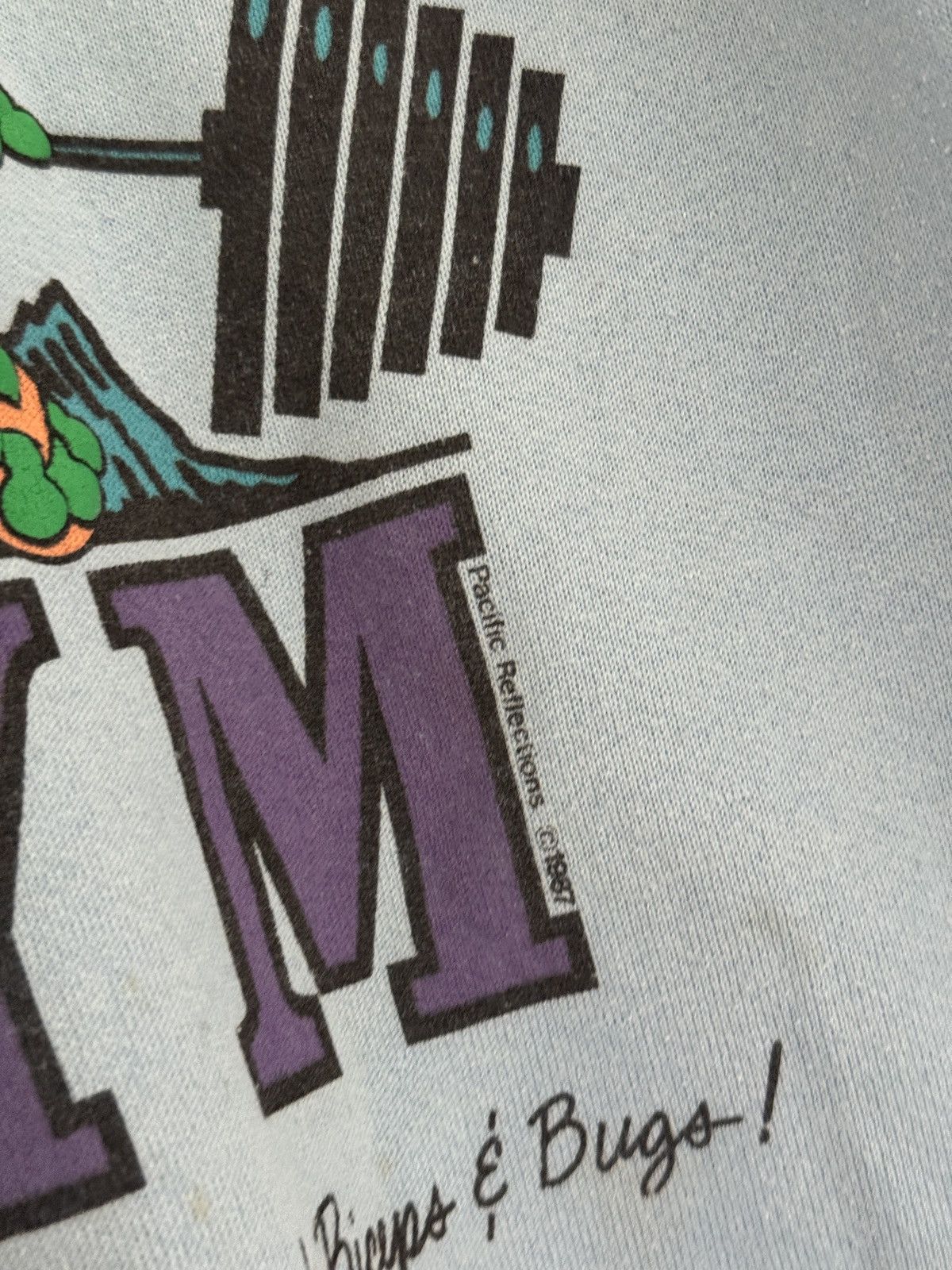 Vintage *RARE* VINTAGE 80s 1987 GECKO GYM HAWAII BODYBUILDING SWEAT Size US XL / EU 56 / 4 - 4 Thumbnail