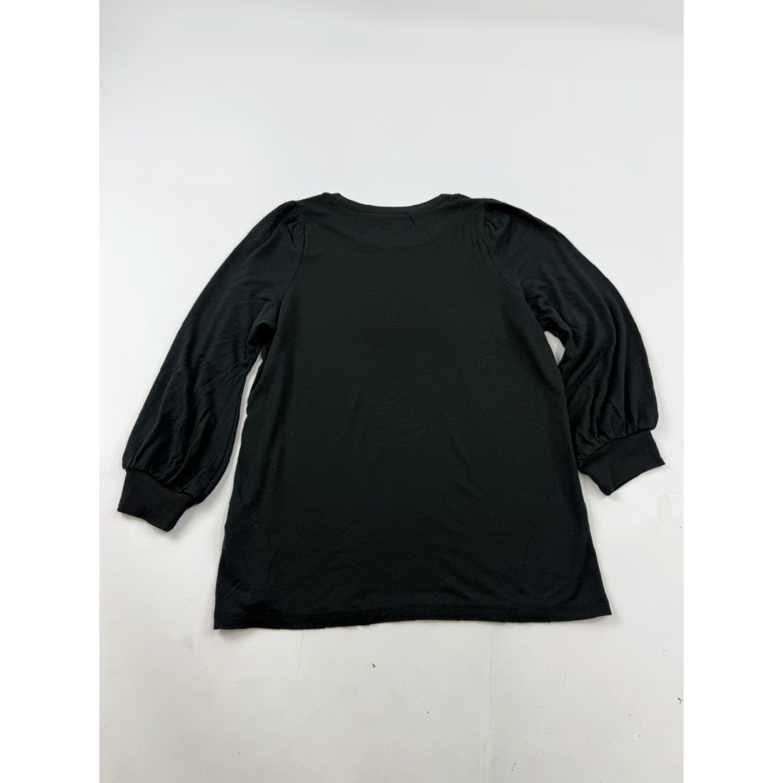 Madewell Madewell Shirt Womens XS Black 3/4 Balloon Sleeve Crewneck Jersey Knit Basic Top Size XS / US 0-2 / IT 36-38 - 5 Thumbnail