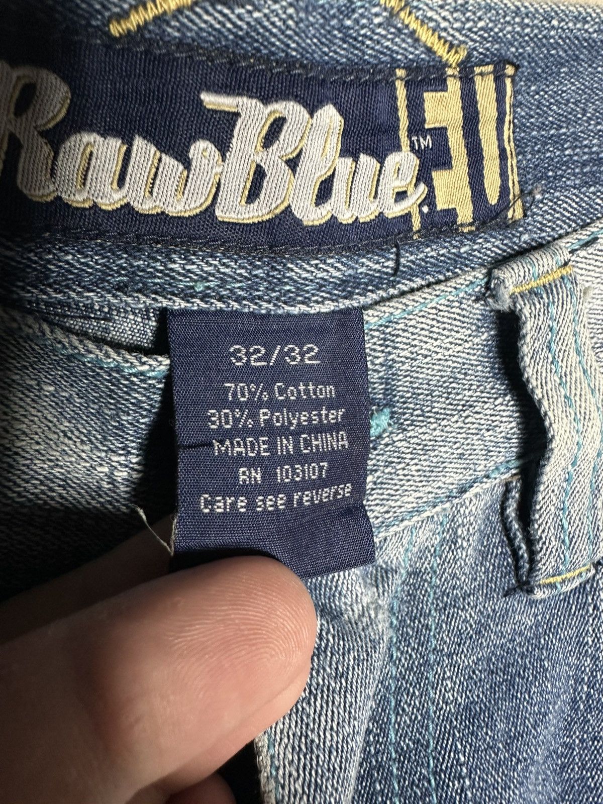 Vintage 32/32 Raw Blue Rap Hip Hop Jeans Punk Rarest Denim Pants Size US 32 / EU 48 - 4 Thumbnail