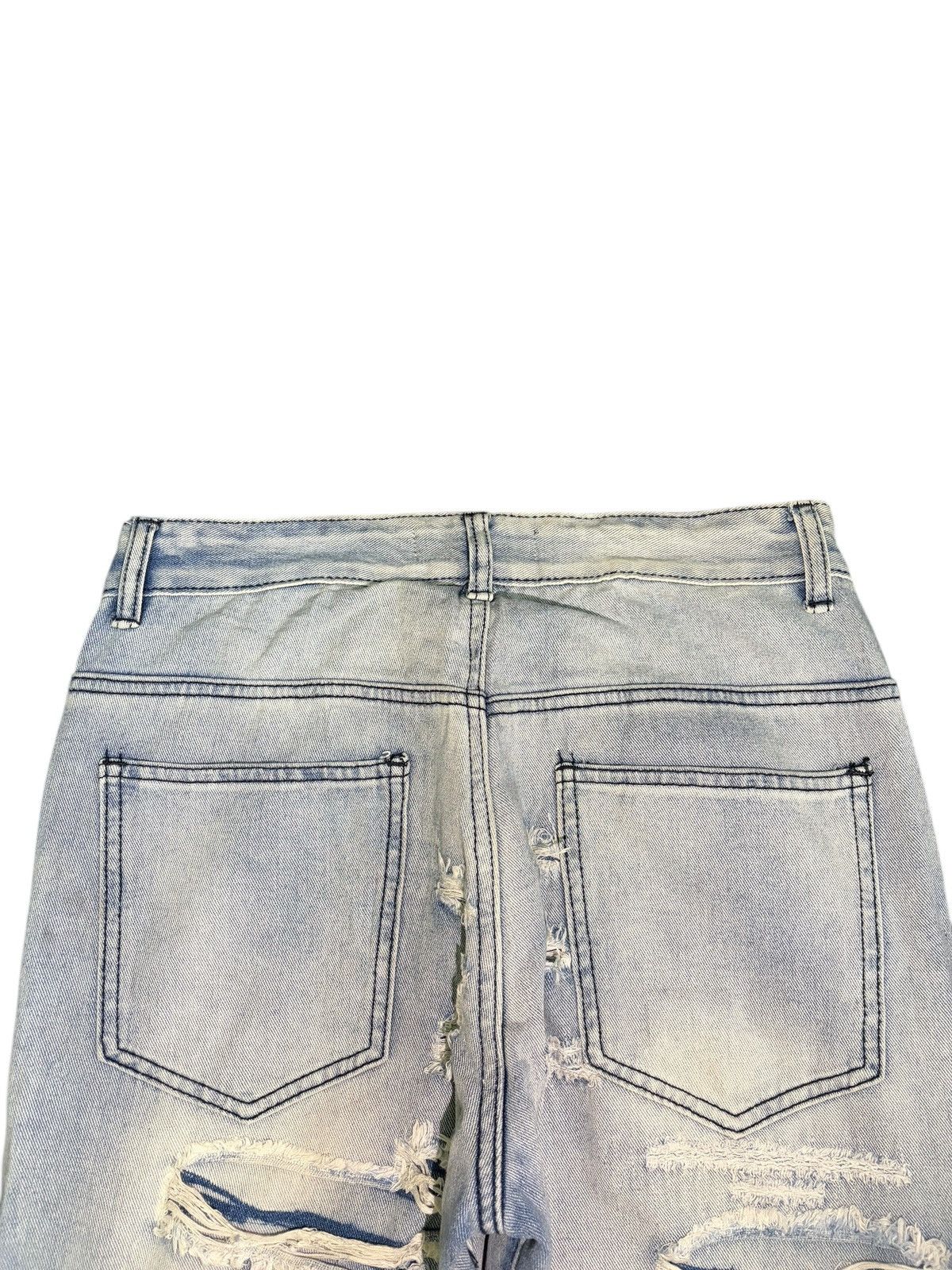 If Six Was Nine Vintage Japanese Brand Heavy Distress Flare Jeans Size US 30 / EU 46 - 4 Thumbnail
