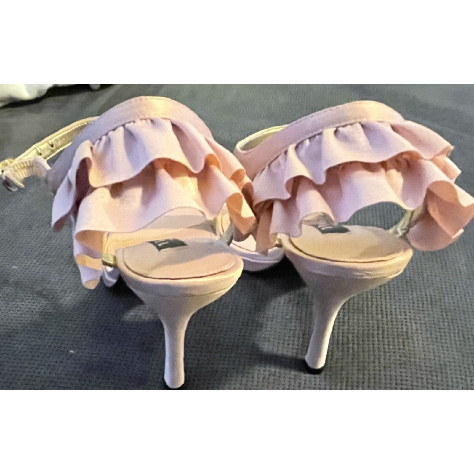 Vintage Nina Womens Open Toe Ankle Strap Pink Heels Size 6M Pumps Classic Stiletto Leather Heel Women Pink Open Toe Ankle Strap Nina 6M Size US 6 / IT 36 - 3 Thumbnail