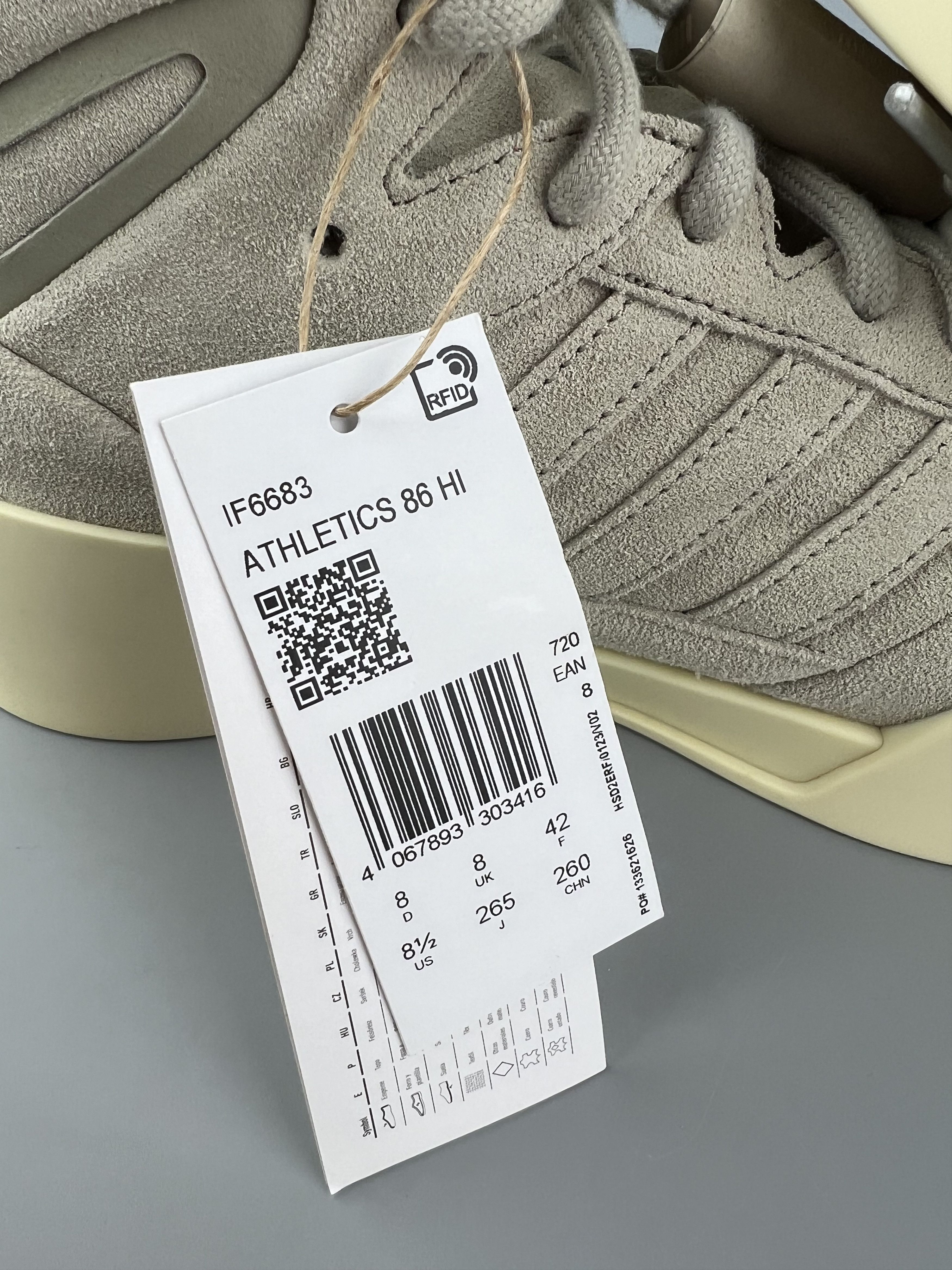 Adidas × Fear of God Fear of God x Adidas Athletics 86 Hi Suede Sneakers US 8.5 Size US 8.5 / EU 41-42 - 6 Thumbnail