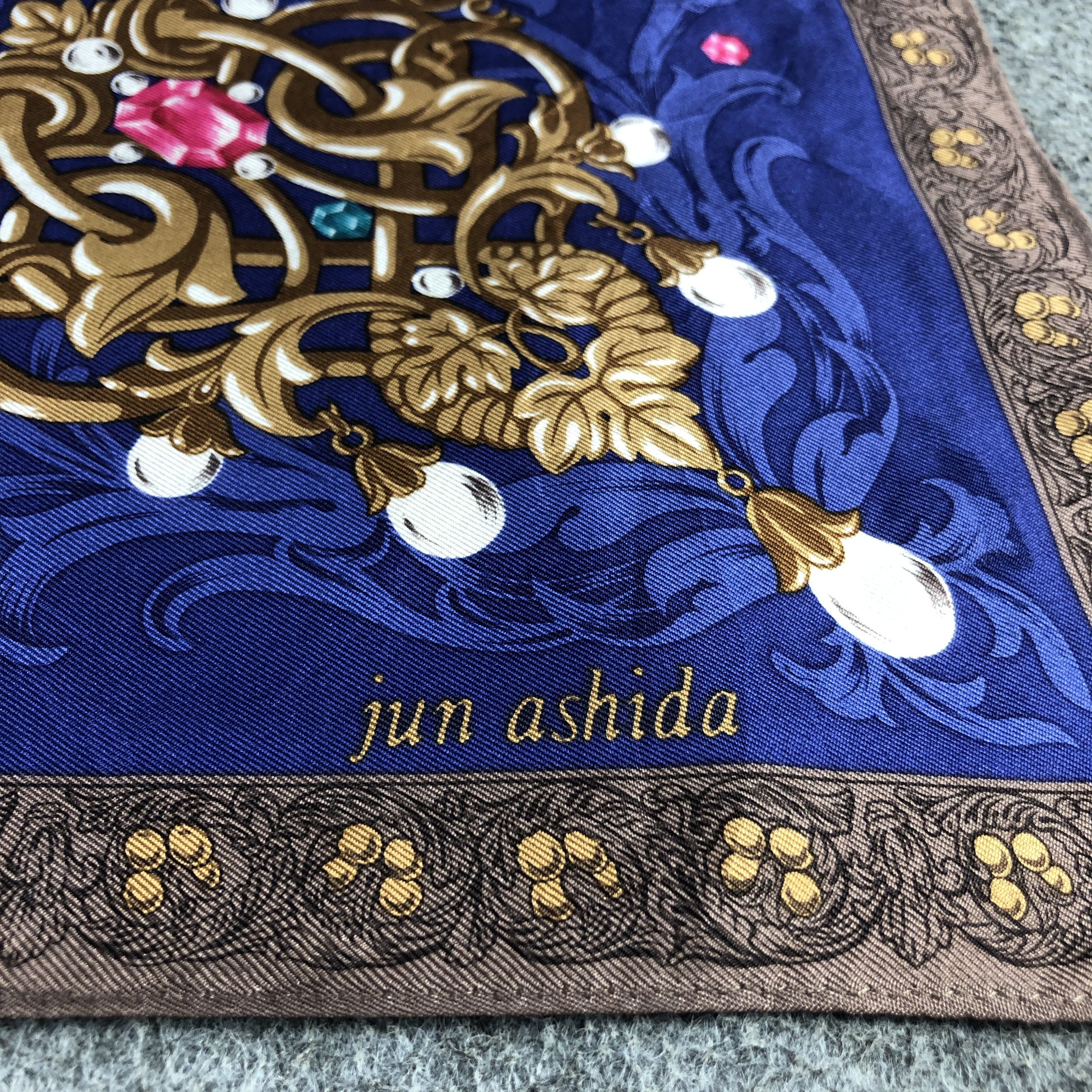 Japanese Brand Jun Ashida Luxury Jewelry Silk Scarf M902 Size ONE SIZE - 3 Thumbnail