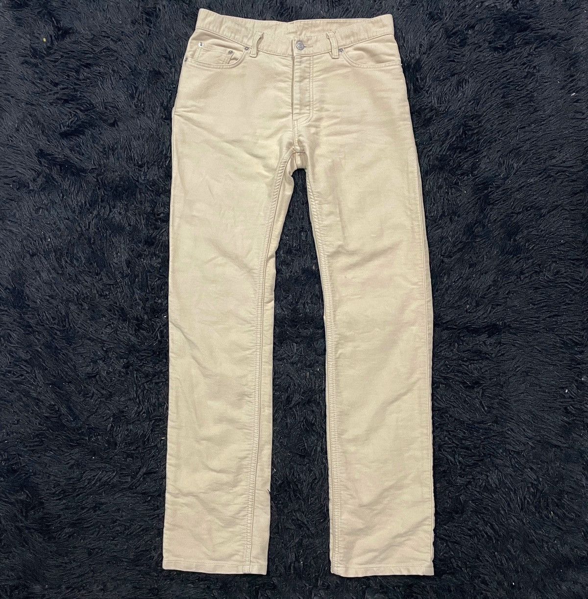 image of 1998 Helmut Lang Classic Cotton Pants in Beige, Men's (Size 31)