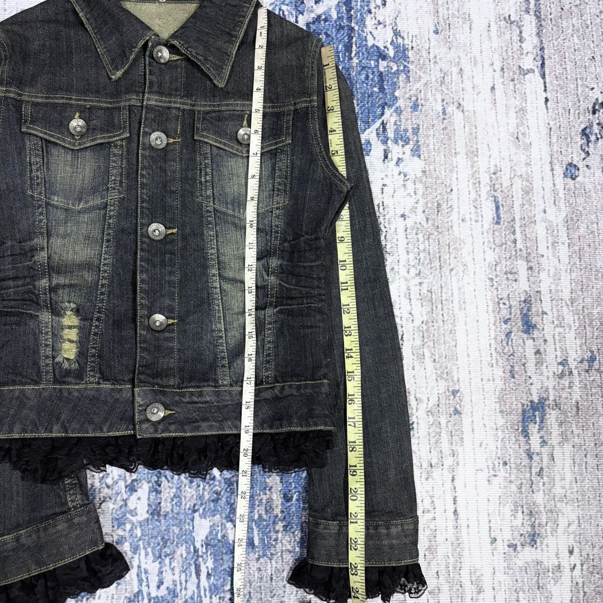 REGASS WOMEN TYPE 2 DENIM DISTRESSED FADED PUNK STYLE JACKET