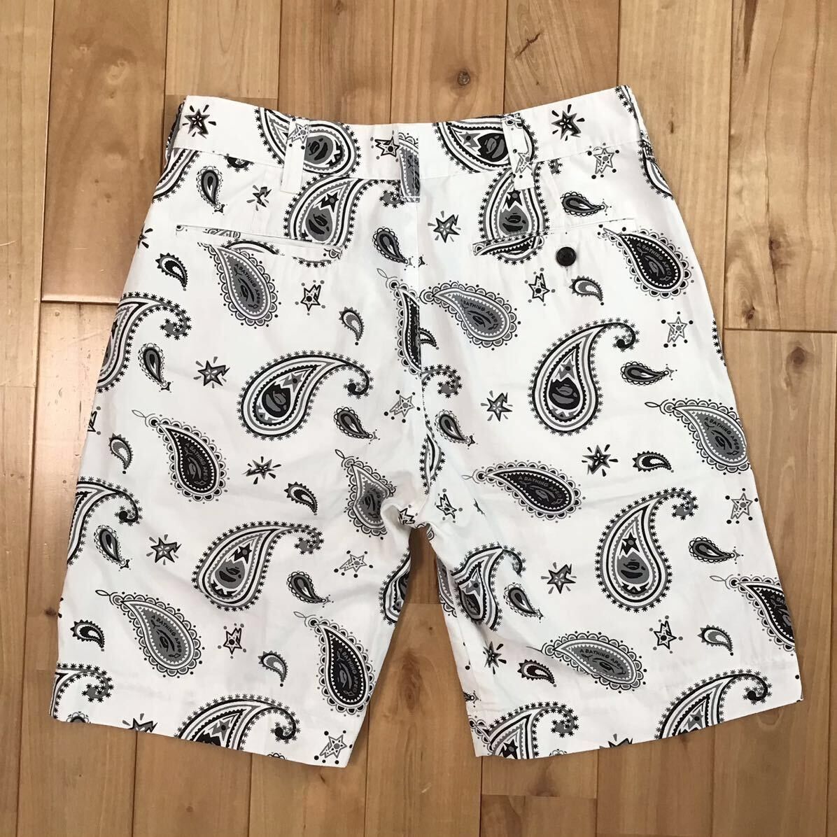 Bape × Nigo BAPE APE FACE Paisley pattern shorts a bathing ape ★size S Size US 30 / EU 46 - 2 Thumbnail