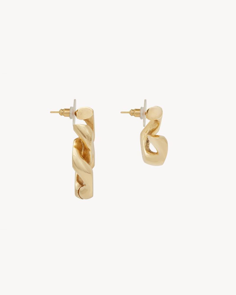 Saint Laurent Paris o1s1wg110126 689895 Size: OS / Asymmetrical Curb Earrings Size ONE SIZE - 3 Thumbnail