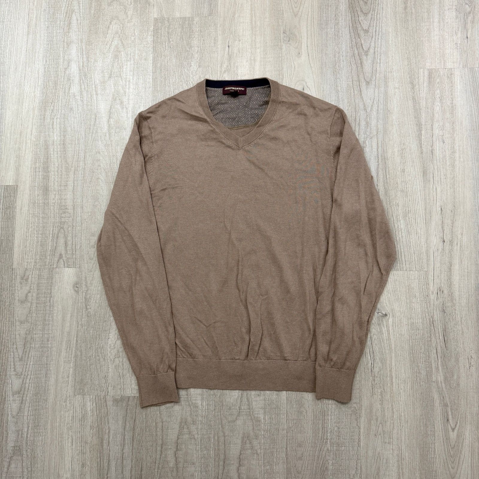 Johnston & Murphy Johnston & Murphy Alpaca Silk V-Neck Sweater Large Brown Size US L / EU 52-54 / 3 - 1 Thumbnail