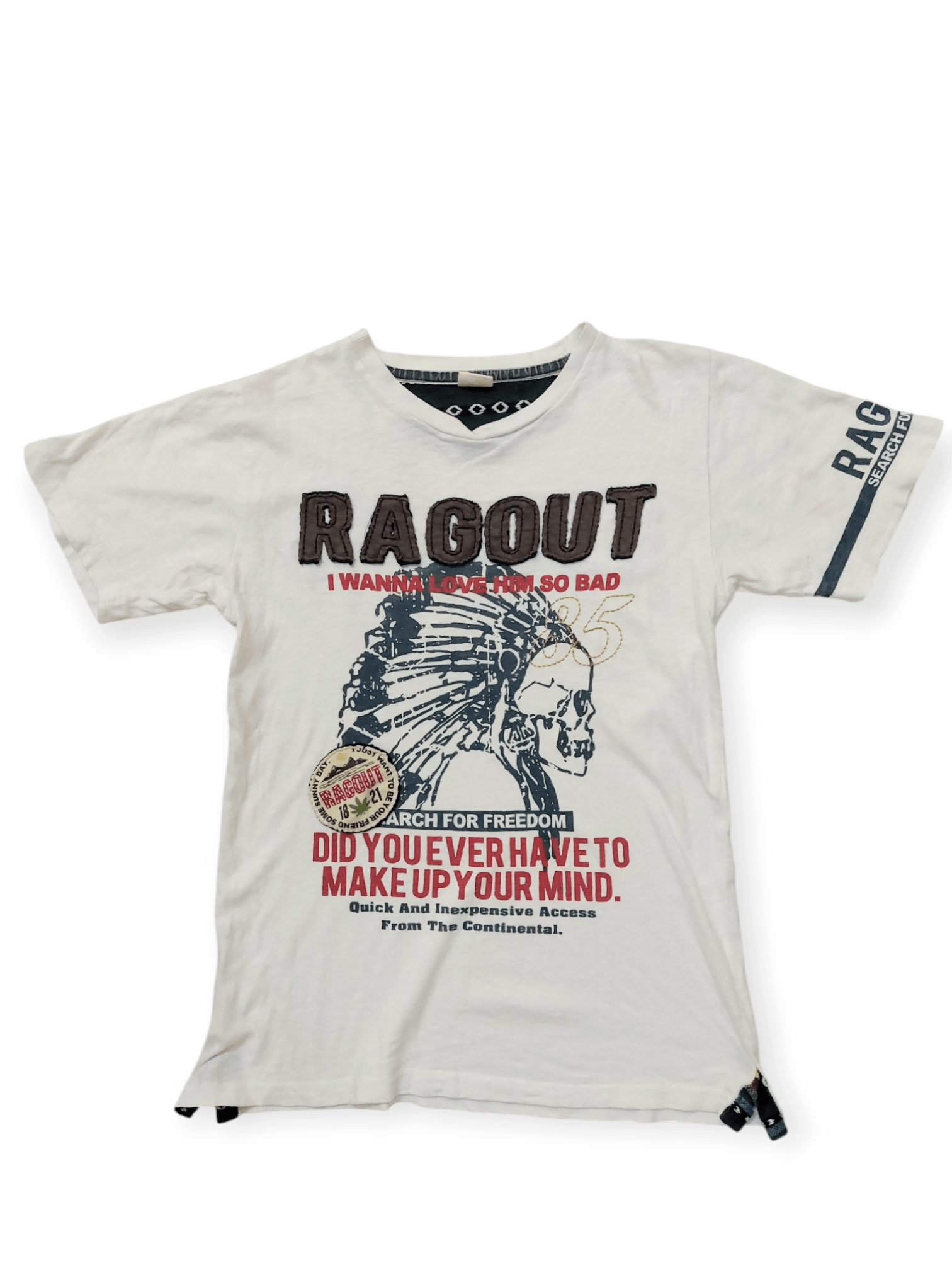 Designer FYE 💥 Ragout Red Indian Skull T-Shirt Size US M / EU 48-50 / 2 - 2 Thumbnail