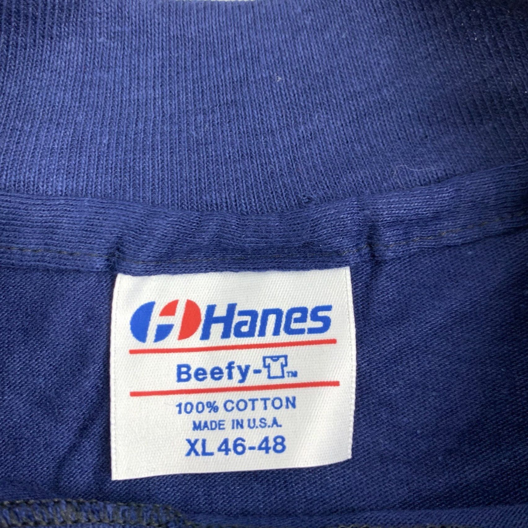 Hanes VINTAGE Hanes Cambridge Plan International Shirt Adult XL Blue 80s 1980s Mens T-Shirt NWOT 80s American Theme Size US XL / EU 56 / 4 - 3 Thumbnail