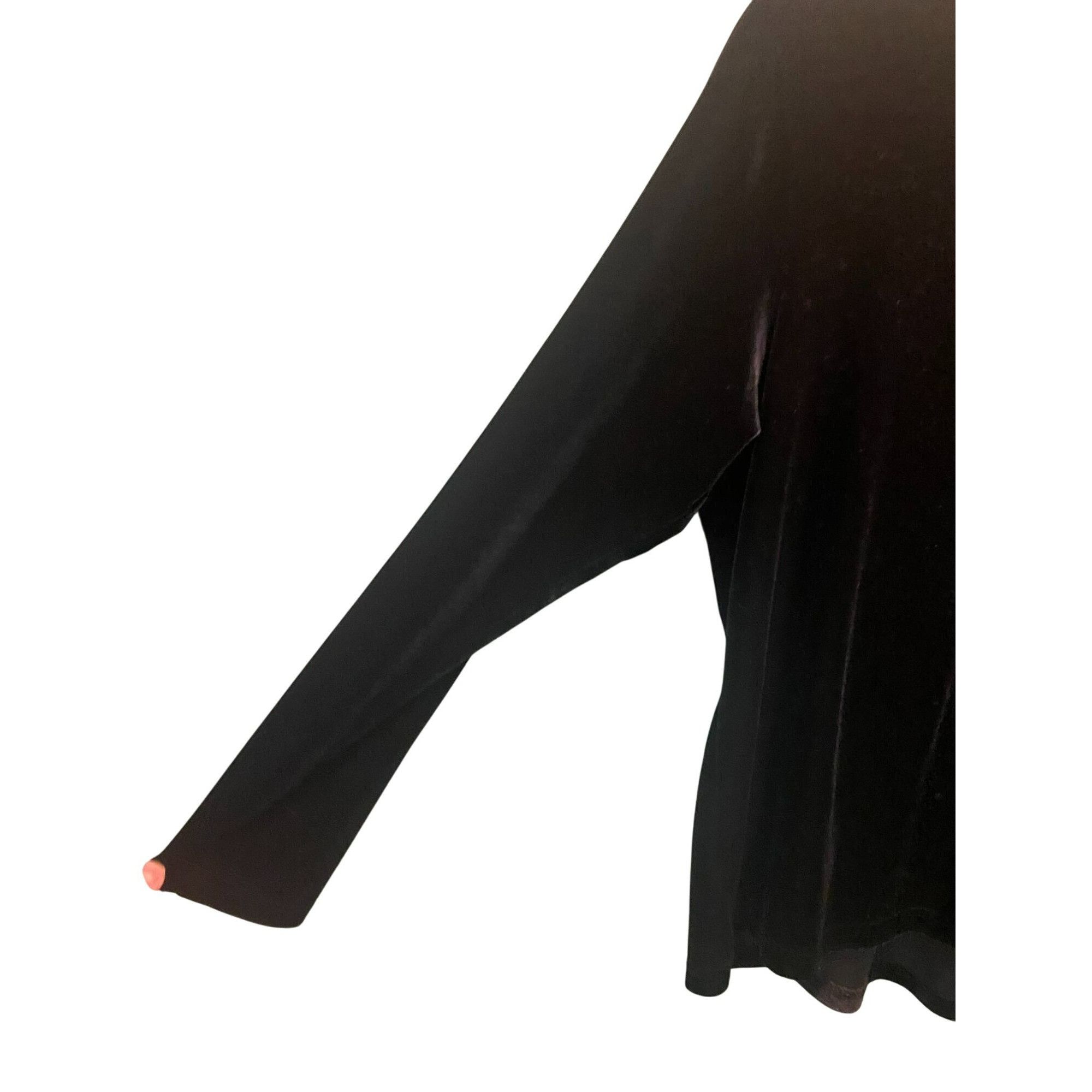Other NY & Co Black Velvet Button-Up Long Sleeve Cardigan For Wome Size L / US 10 / IT 46 - 4 Thumbnail