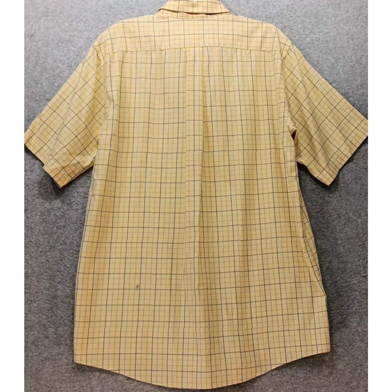 Vintage LL Bean Shirt Men's Large TALL Yellow Window Pane Button-Down Short Sleeve Button-Up Size US L / EU 52-54 / 3 - 7 Thumbnail