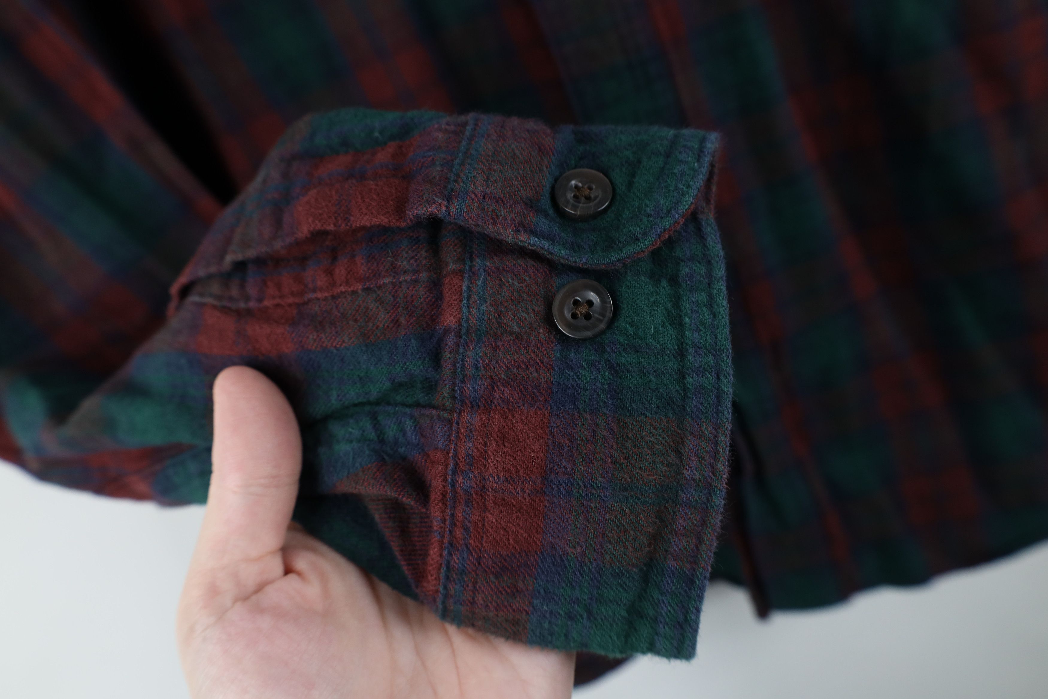 L.L. Bean Vintage 90s LL Bean Flannel Collared Button Down Shirt Plaid Size US L / EU 52-54 / 3 - 7 Thumbnail