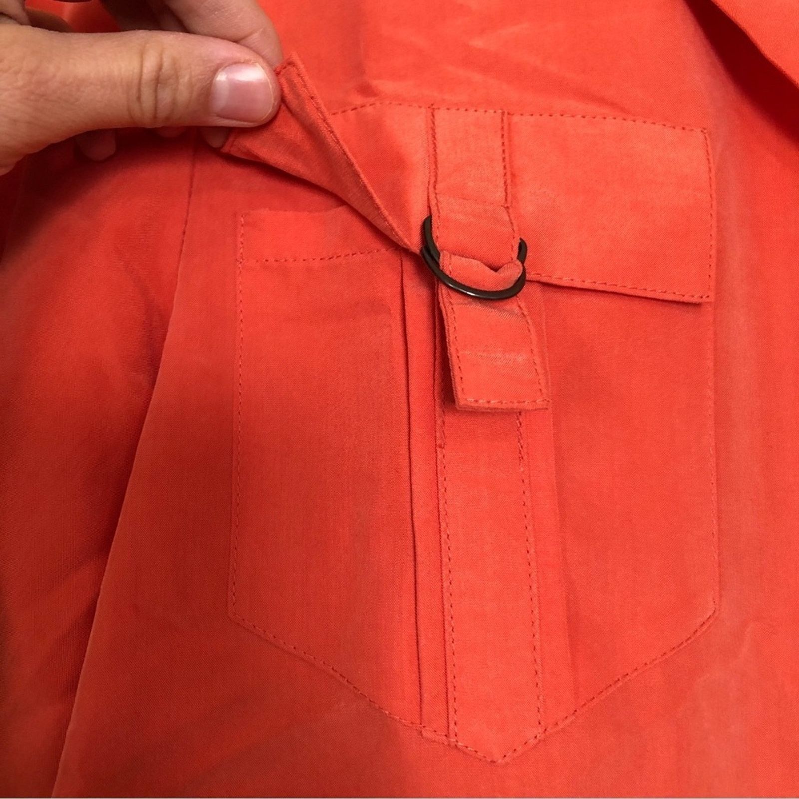 Other Rafaella Orange Button Up Front Long Sleeve Shirt Blouse Top Size M / US 6-8 / IT 42-44 - 5 Thumbnail