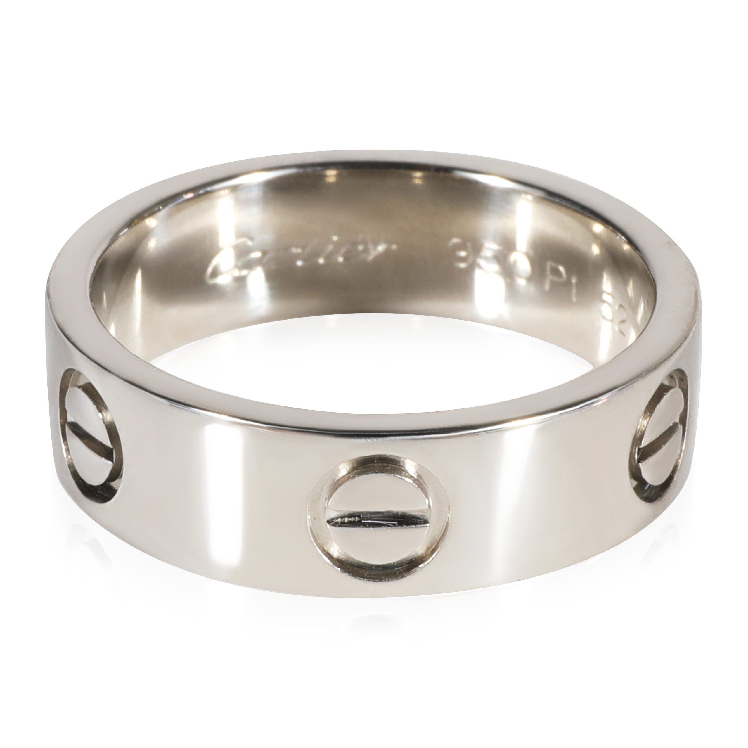 image of Cartier Love Ring In Platinum in Silver, Women's