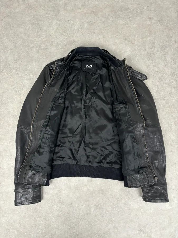 Dolce & Gabbana 2010s Dolce & Gabbana Black Classy Leather Jacket Size US L / EU 52-54 / 3 - 7 Thumbnail
