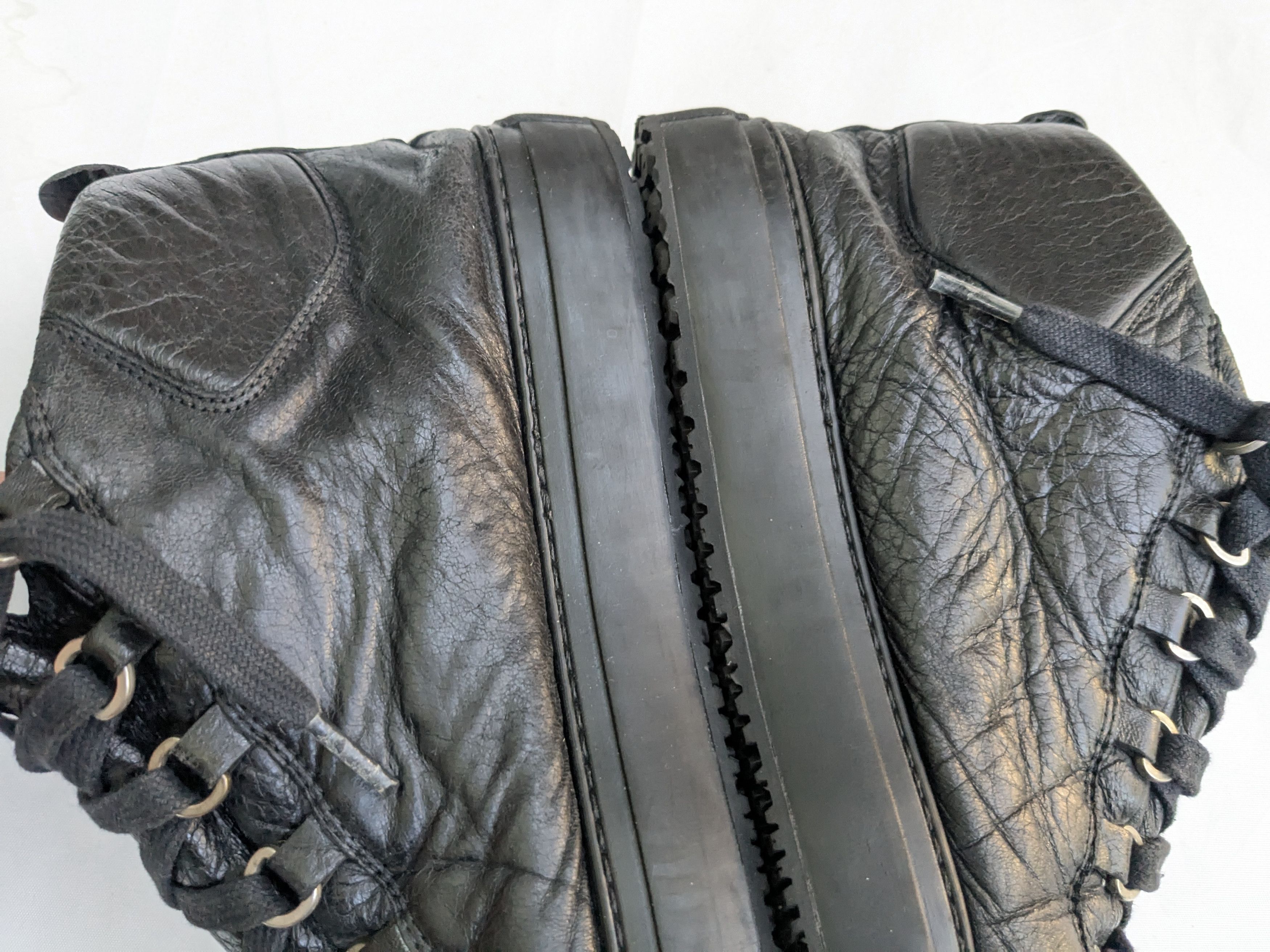 Balenciaga Balenciaga Arena Black High Top 9 Leather Size US 9 / EU 42 - 9 Thumbnail