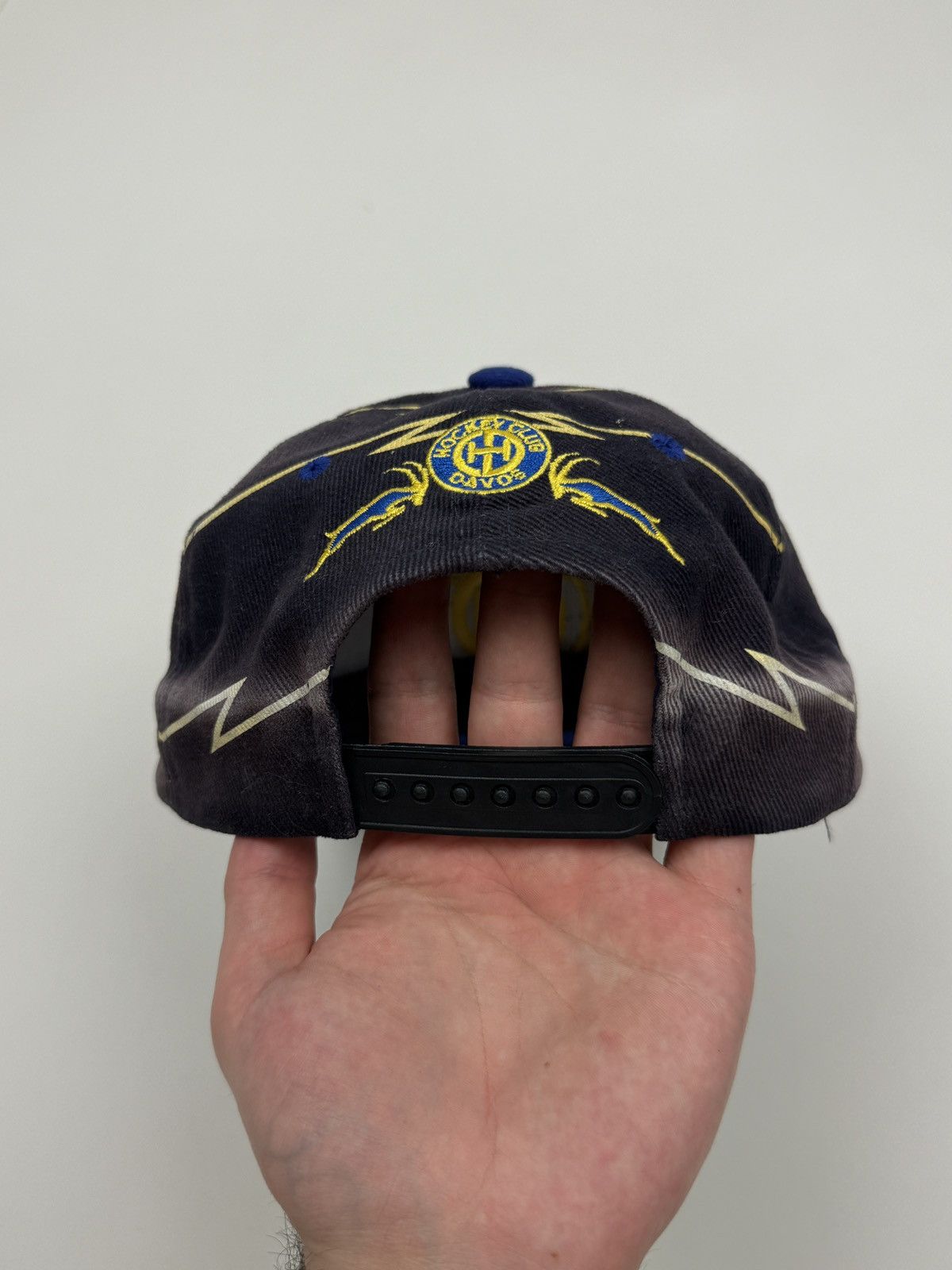 Vintage 1990s Vintage Faded Hockey Club Davos Shockwave Snapback Hat Size ONE SIZE - 5 Thumbnail