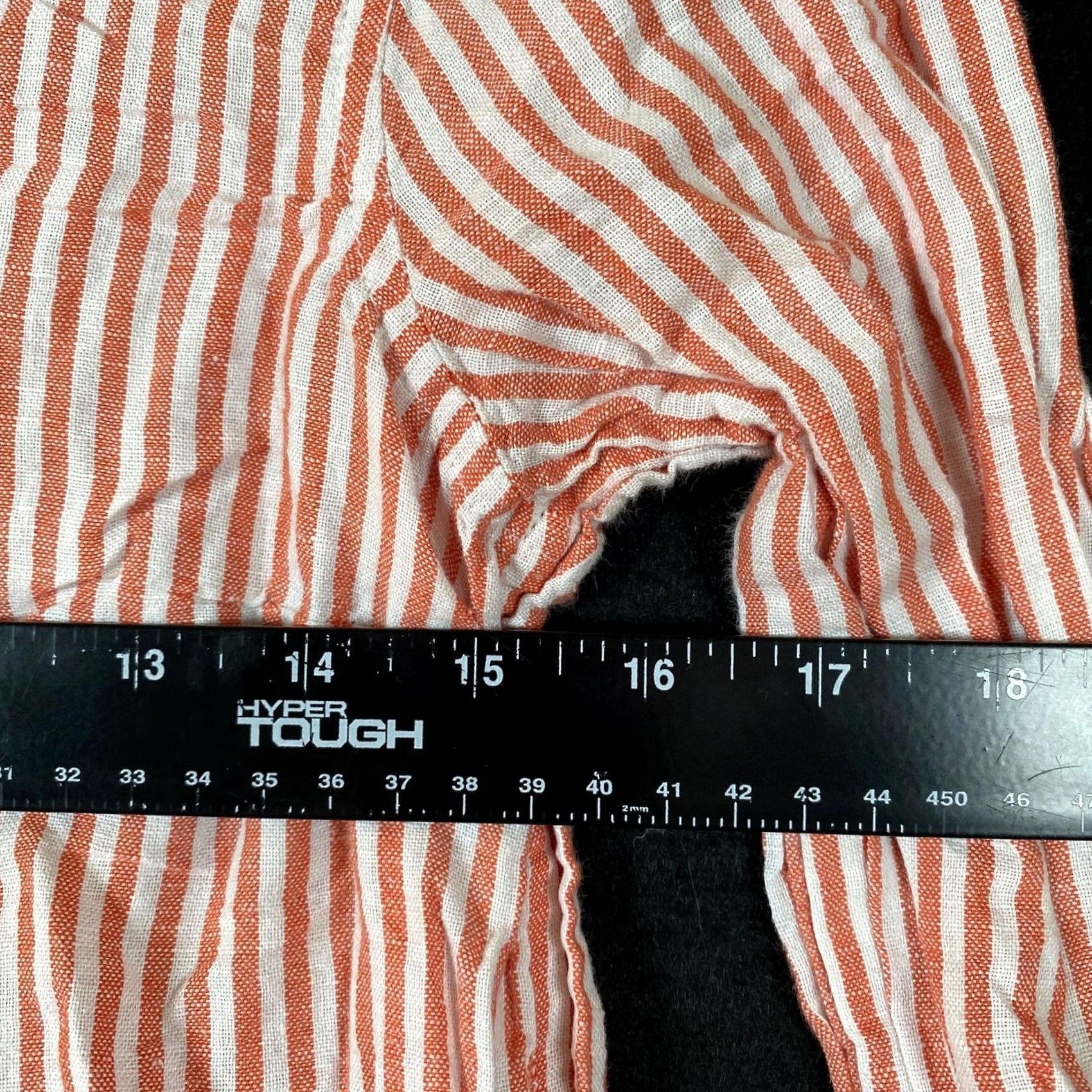 Eddie Bauer Eddie Bauer Women Shirt Orange White Striped Linen Blend Long Sleeve VNeck XS Blouse Shirt Ladies Seasonal Casual Size XS / US 0-2 / IT 36-38 - 7 Thumbnail