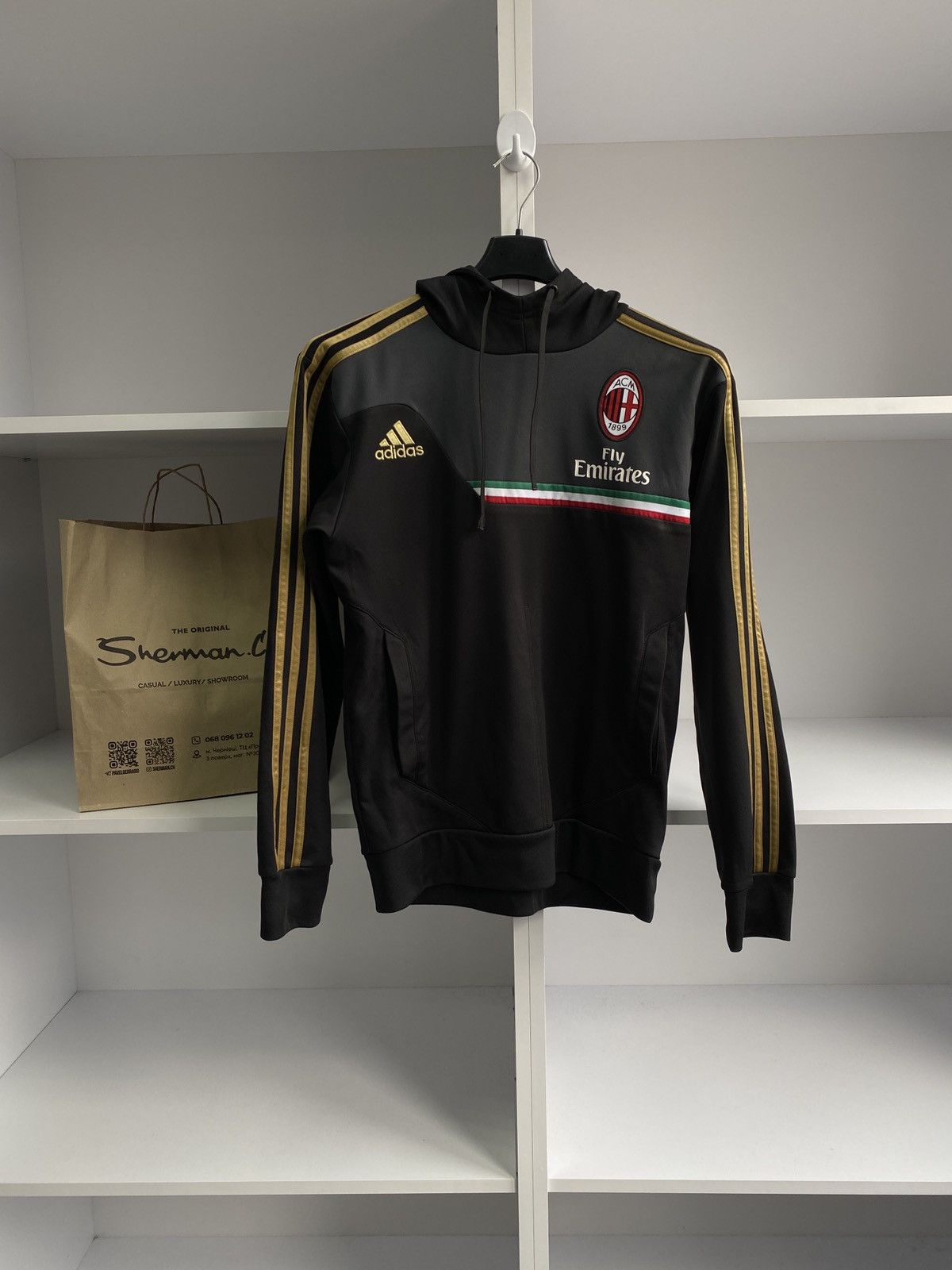 Adidas × Vintage Vintage Adidas Milan Hoodie Sweatshirt Size US M / EU 48-50 / 2 - 2 Thumbnail