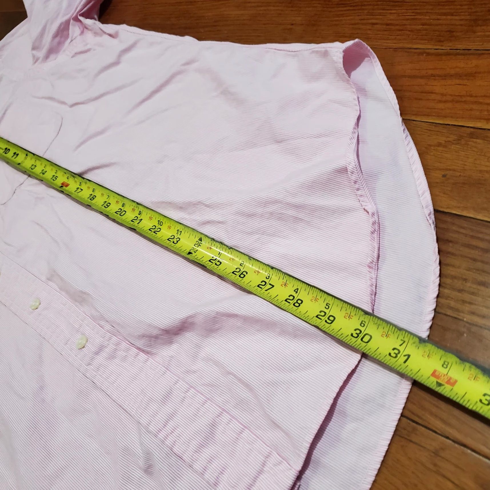 Polo Ralph Lauren Polo Ralph Lauren Shirt Mens 16.5 35/36 Pink White Stripe Andrew Classic Fit Shirt Men 16.5 Neck Long Sleeve Striped Dress Shirt Size US XL / EU 56 / 4 - 6 Thumbnail