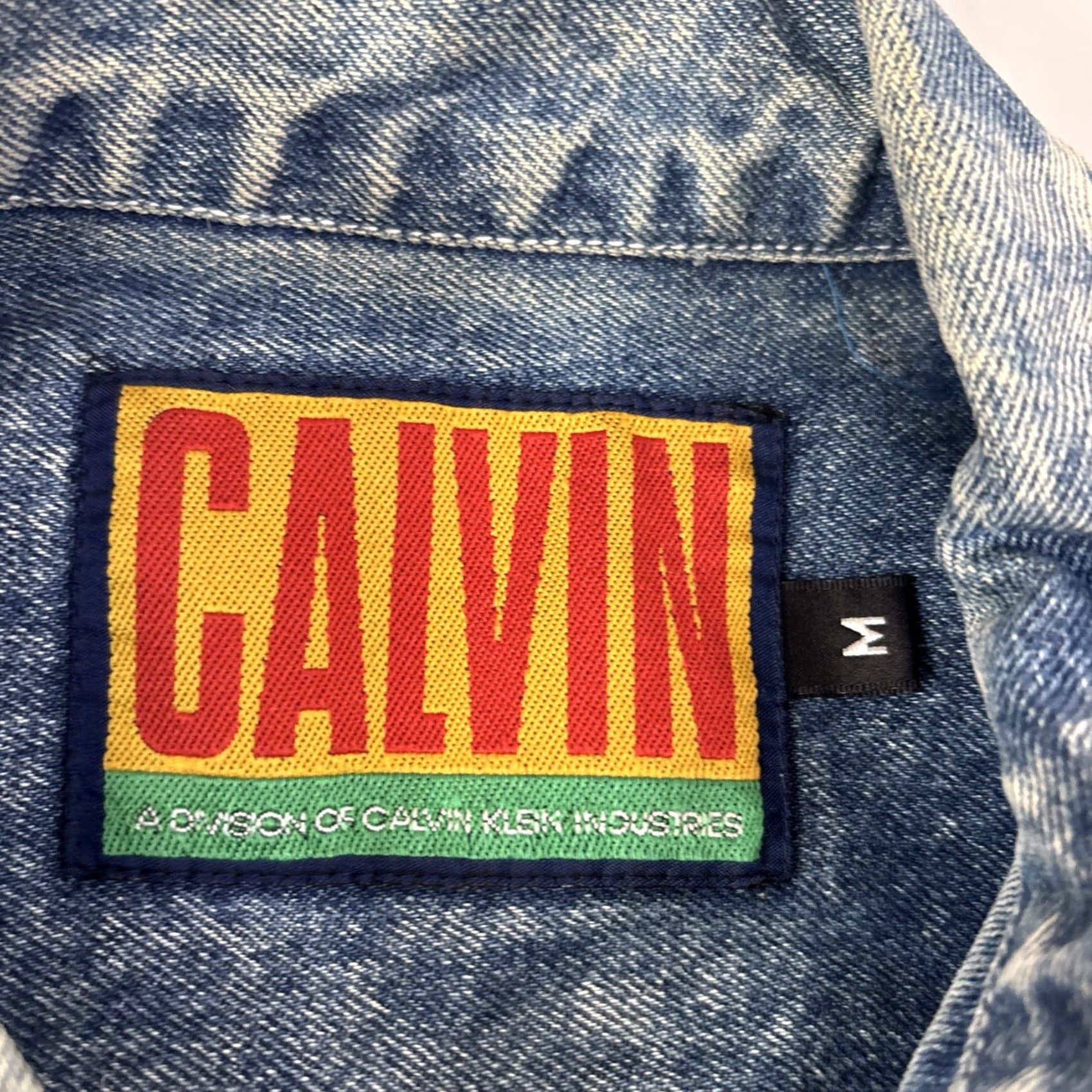 Calvin Klein VINTAGE Calvin Klein Mens Vest Denim Trucker Blue Medium Wash M Regular Cotton Denim Biker Wear Mens Size US M / EU 48-50 / 2 - 2 Thumbnail