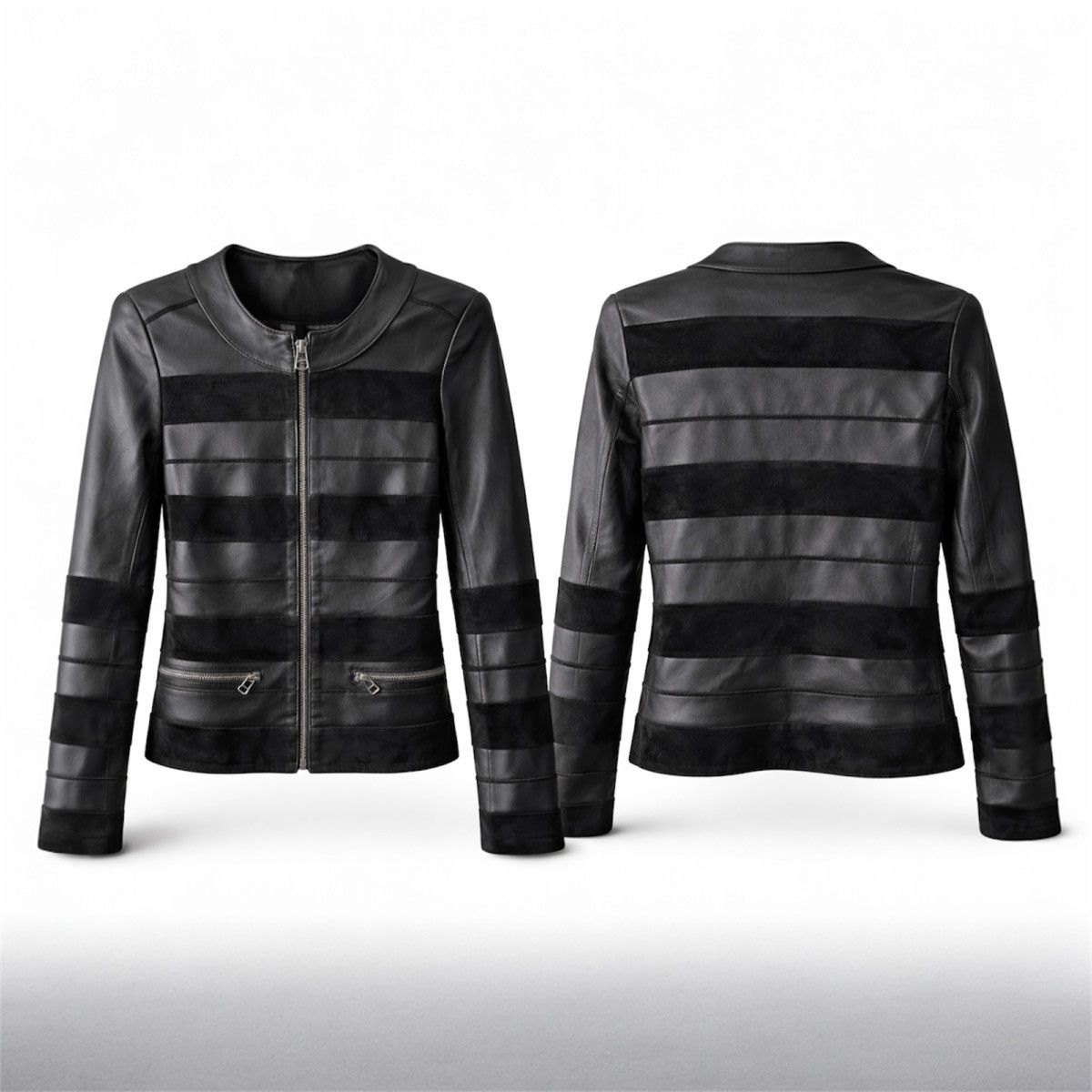 Lanvin AW 1990 RARE LANVIN ARCHIVAL BIKER LEATHER BLACK JACKET SZ S Size S / US 4 / IT 40 - 2 Thumbnail