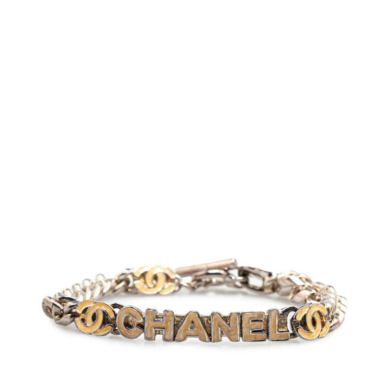 Chanel Chanel Chanel Logo Coco Mark Metal Bracelet Metal Bracelet Size ONE SIZE - 1 Thumbnail