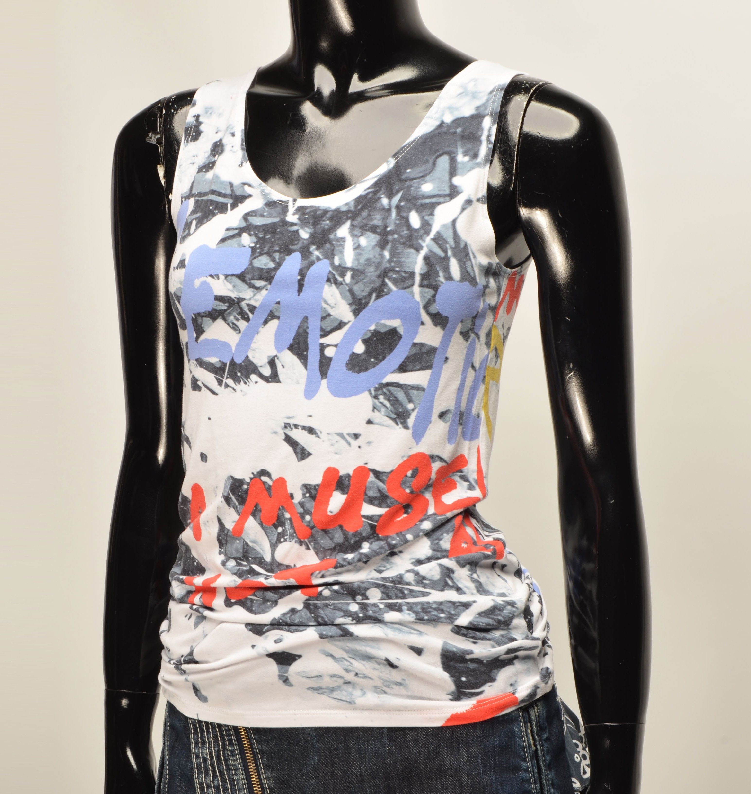 Sarah Pacini Sarah Pacini Y2K Avant Garde Multicolor Tank Top Size S / US 4 / IT 40 - 2 Thumbnail