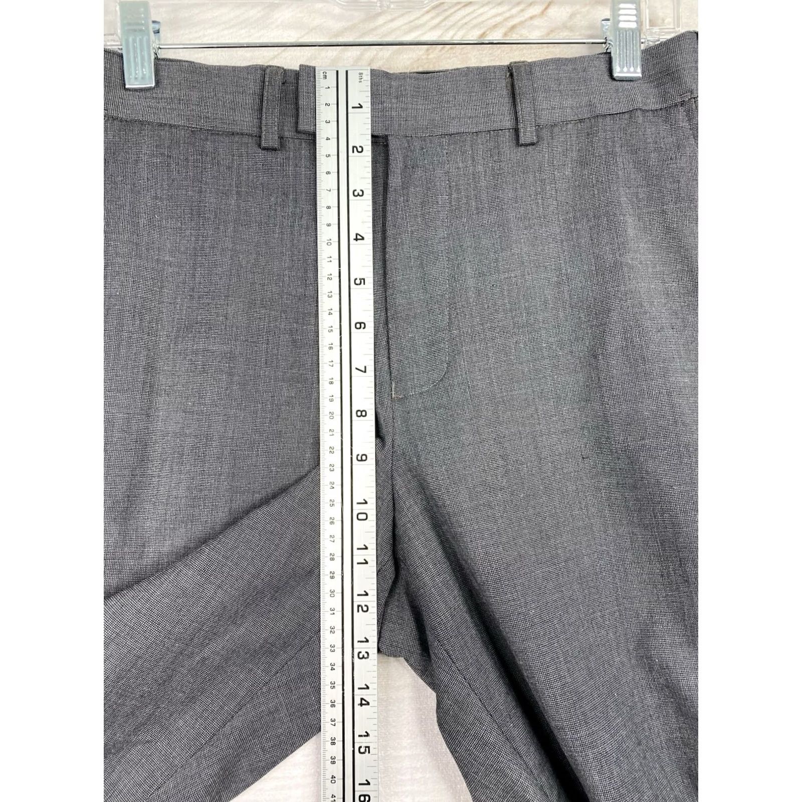 Vintage TWINHILL Pants 30x32 Charcoal Gray Flat Front Wool Blend Dress Work Casual Mens Pants Size US 32 / EU 48 - 3 Thumbnail