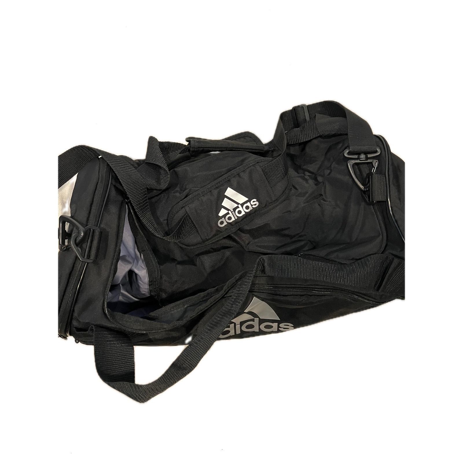 Adidas Adidas Defender Medium White Black Gym Bag Size ONE SIZE - 2 Thumbnail