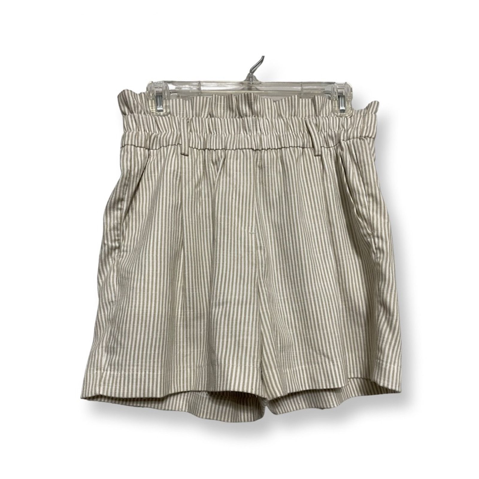Other Vero Moda Culottes Shorts Paperbag Striped Beige/White M Size 28" / US 6 / IT 42 - 4 Thumbnail