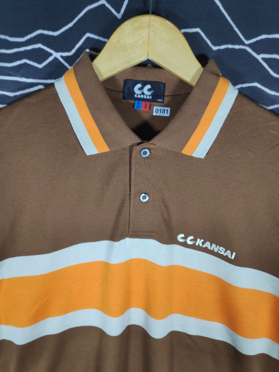 Japanese Brand × Kansai Yamamoto Vtg 90s CC Kansai Yamamoto Logo Colorblock Polo Size L Size US L / EU 52-54 / 3 - 4 Thumbnail