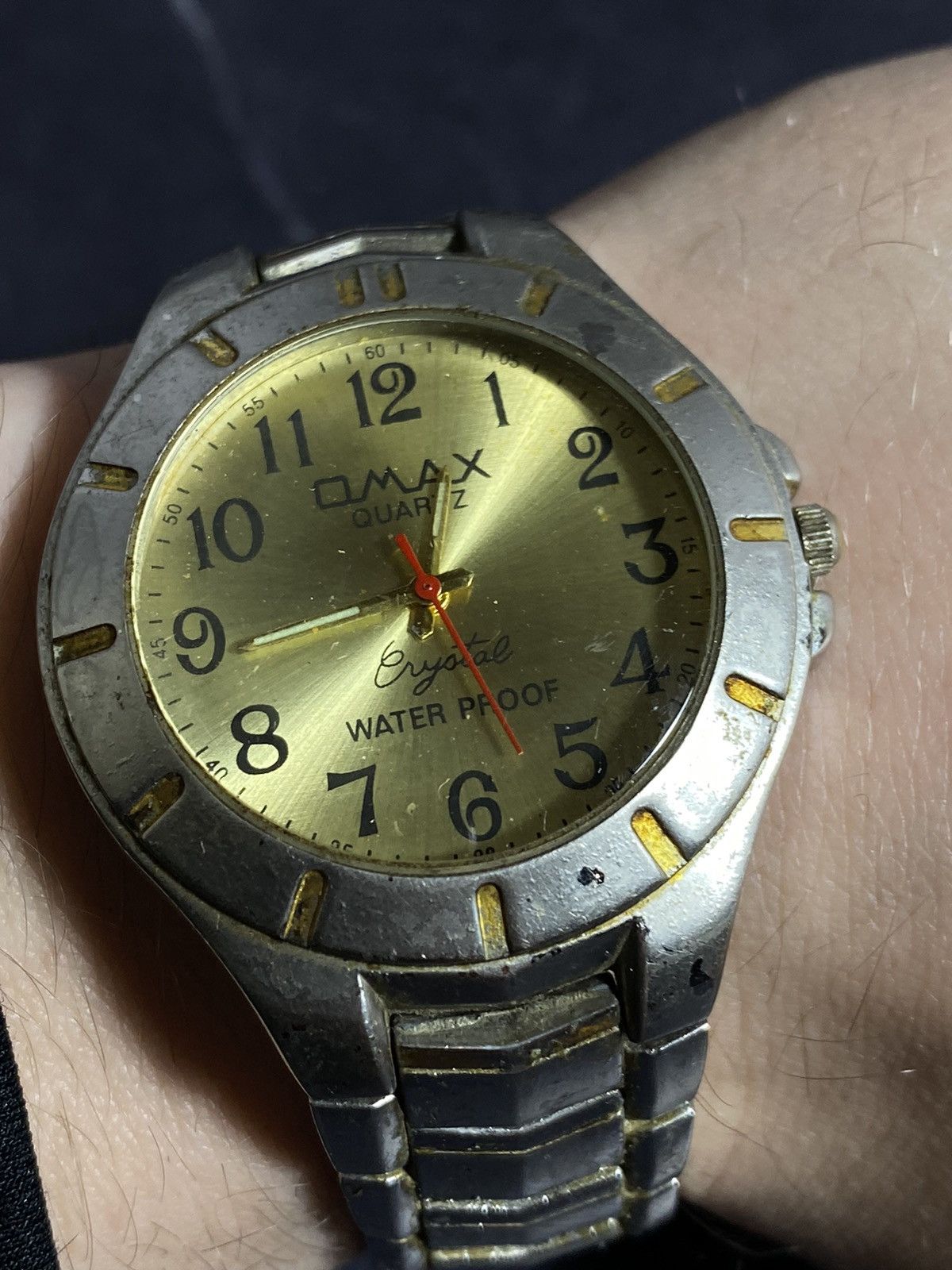 Vintage OMAX Gold Dial Quartz Watch - Vintage Style Size ONE SIZE - 2 Thumbnail