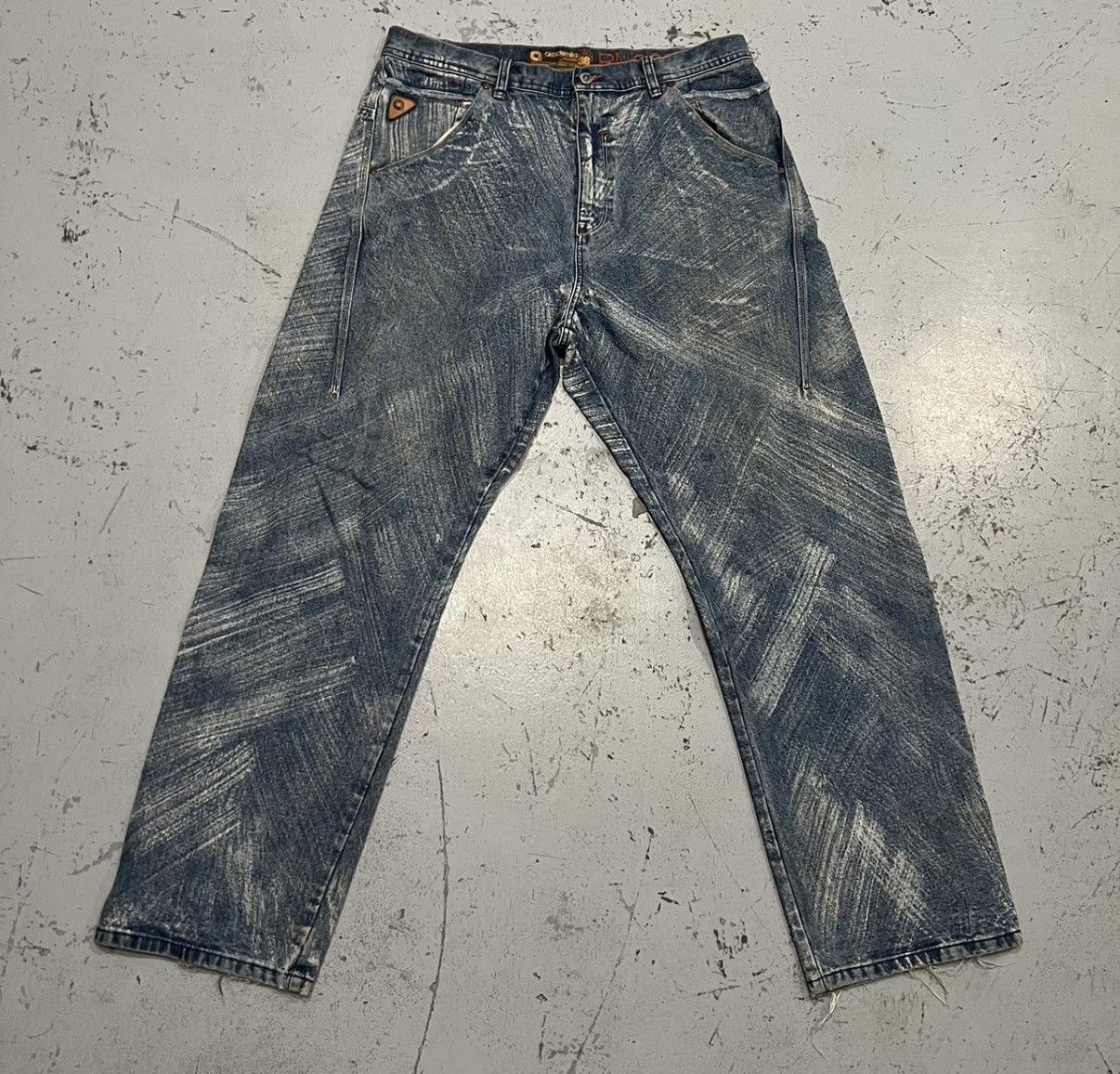 Akademiks Vintage Akademiks Baggy Faded Pattern Denim Jeans Mens 38 Size US 38 / EU 54 - 1 Thumbnail